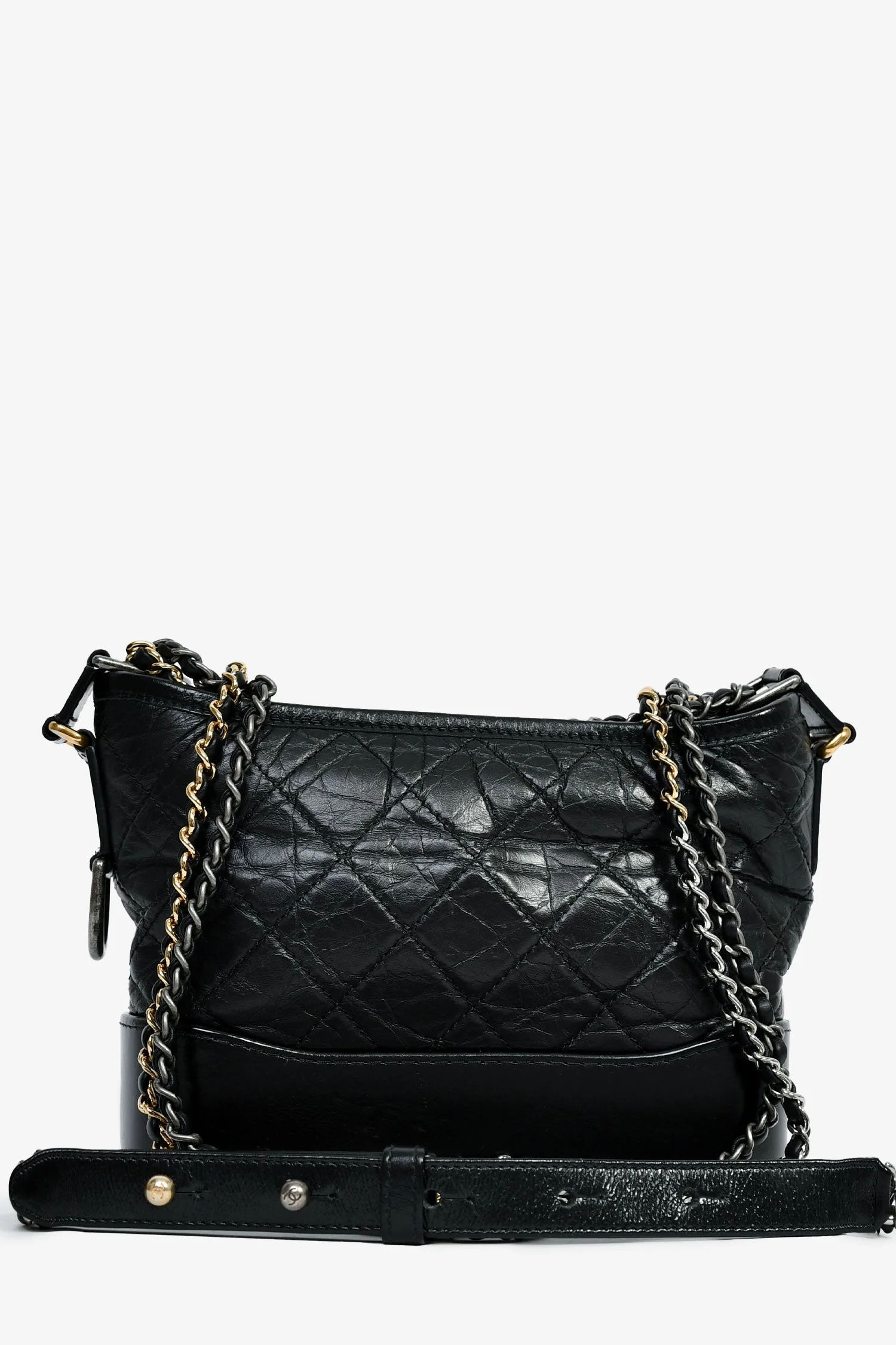 Pre-Loved Chanel™ 2018 Black Lambskin Leather Small Gabrielle Bag - Image 2