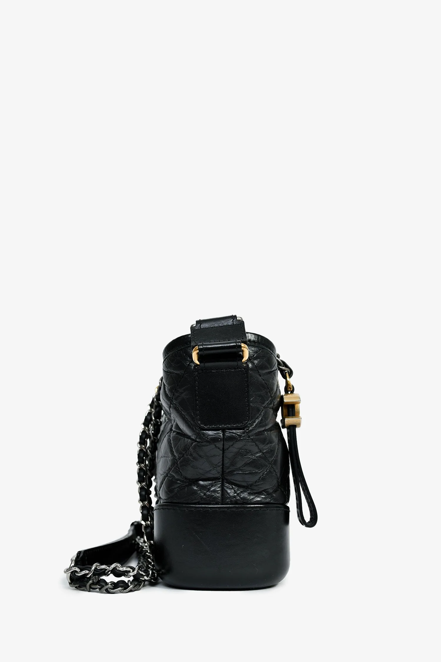 Pre-Loved Chanel™ 2018 Black Lambskin Leather Small Gabrielle Bag - Image 3