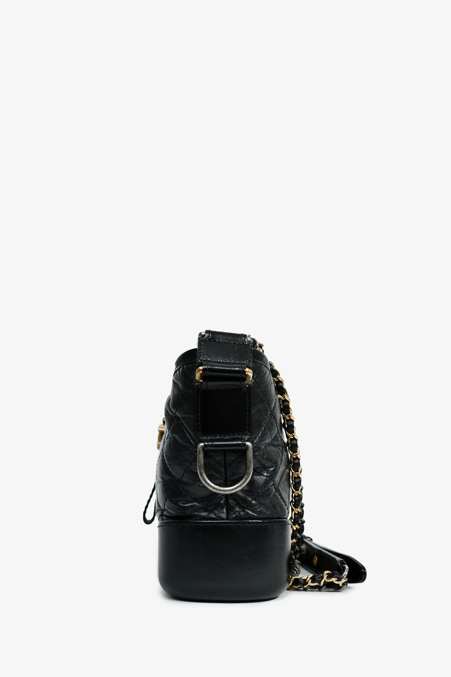 Pre-Loved Chanel™ 2018 Black Lambskin Leather Small Gabrielle Bag - Image 4