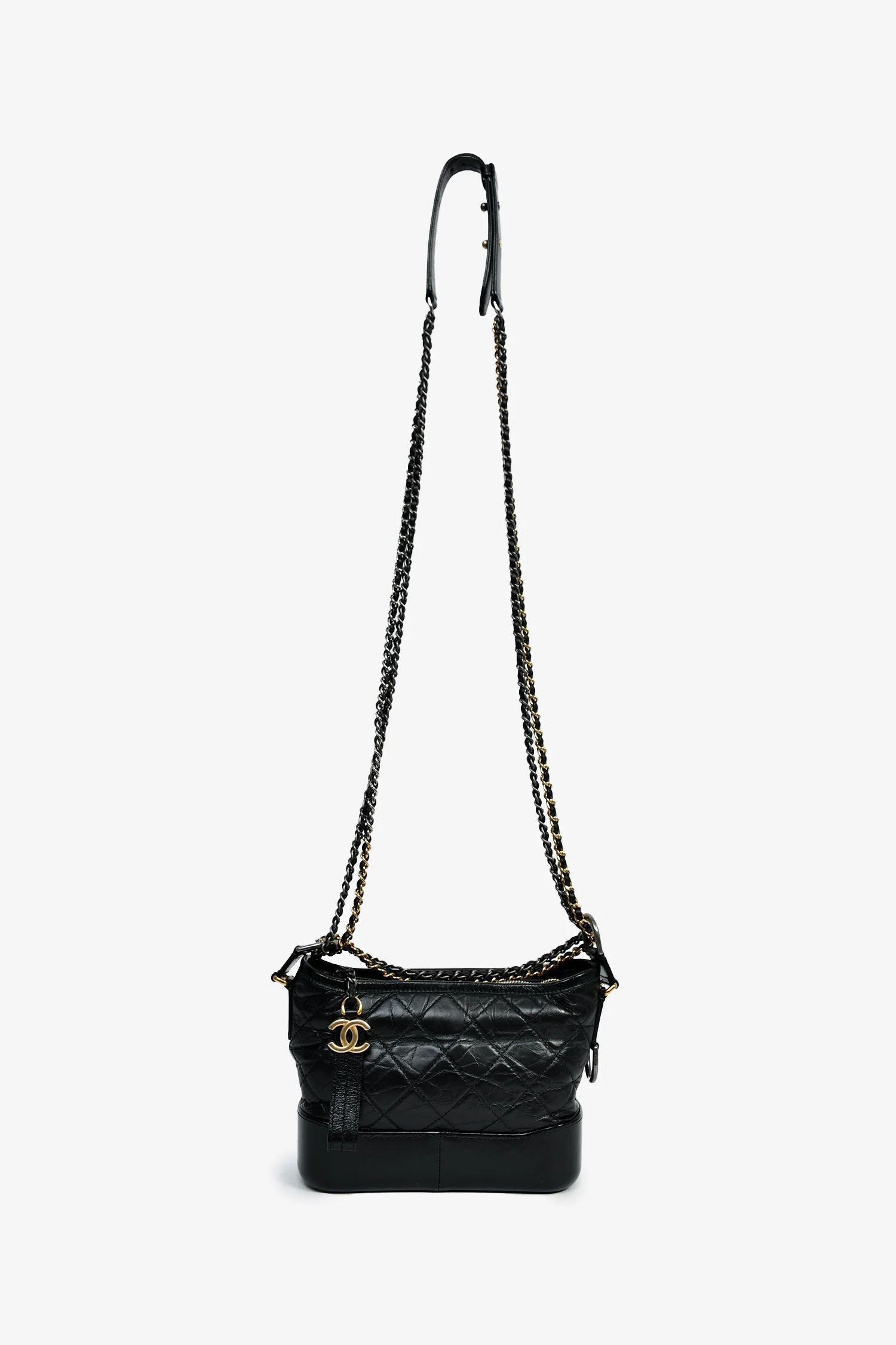 Pre-Loved Chanel™ 2018 Black Lambskin Leather Small Gabrielle Bag - Image 7
