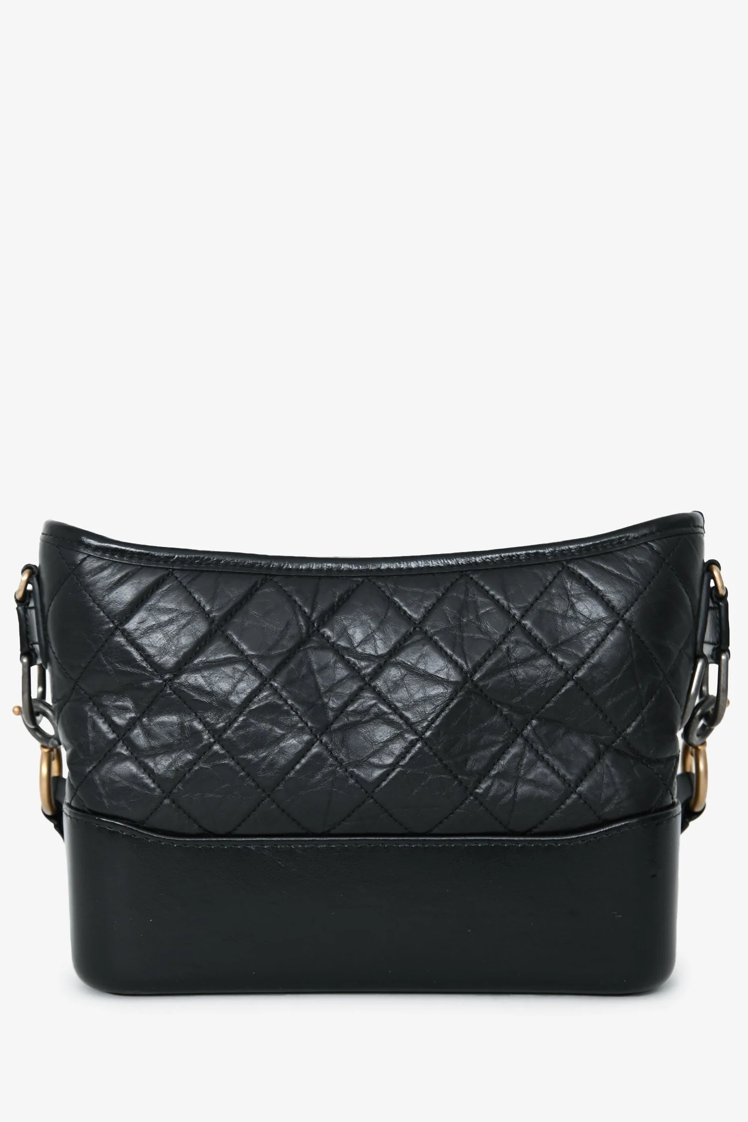 Pre-Loved Chanel™ 2019-20 Black Leather Medium Gabrielle Crossbody Bag with Logo Strap - Image 2