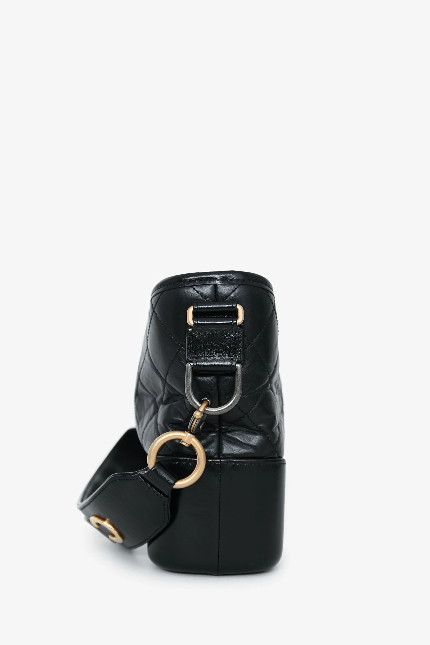 Pre-Loved Chanel™ 2019-20 Black Leather Medium Gabrielle Crossbody Bag with Logo Strap - Image 3