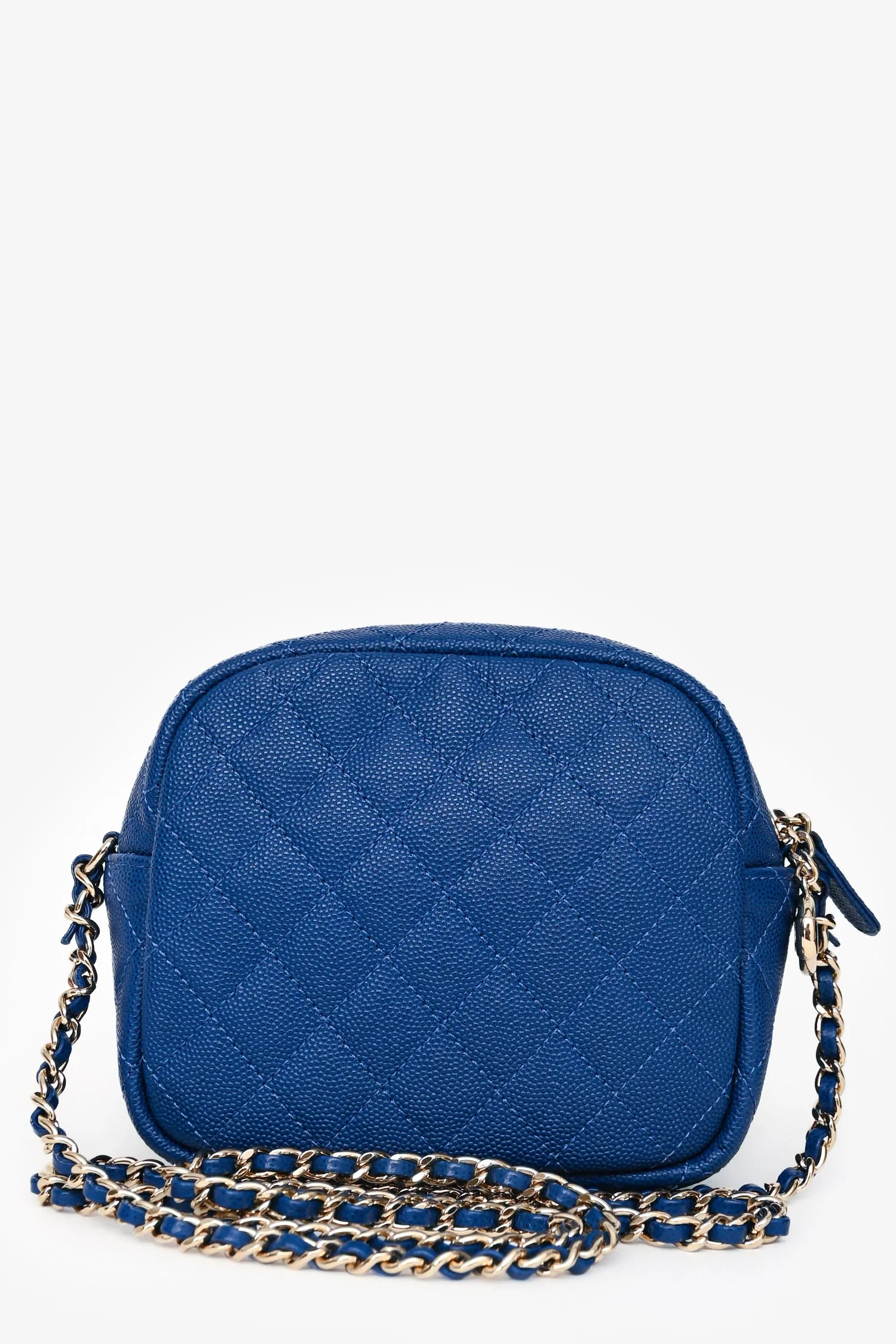 Pre-Loved Chanel™ 2019 Dark Blue Caviar Camera Bag GHW - Image 2