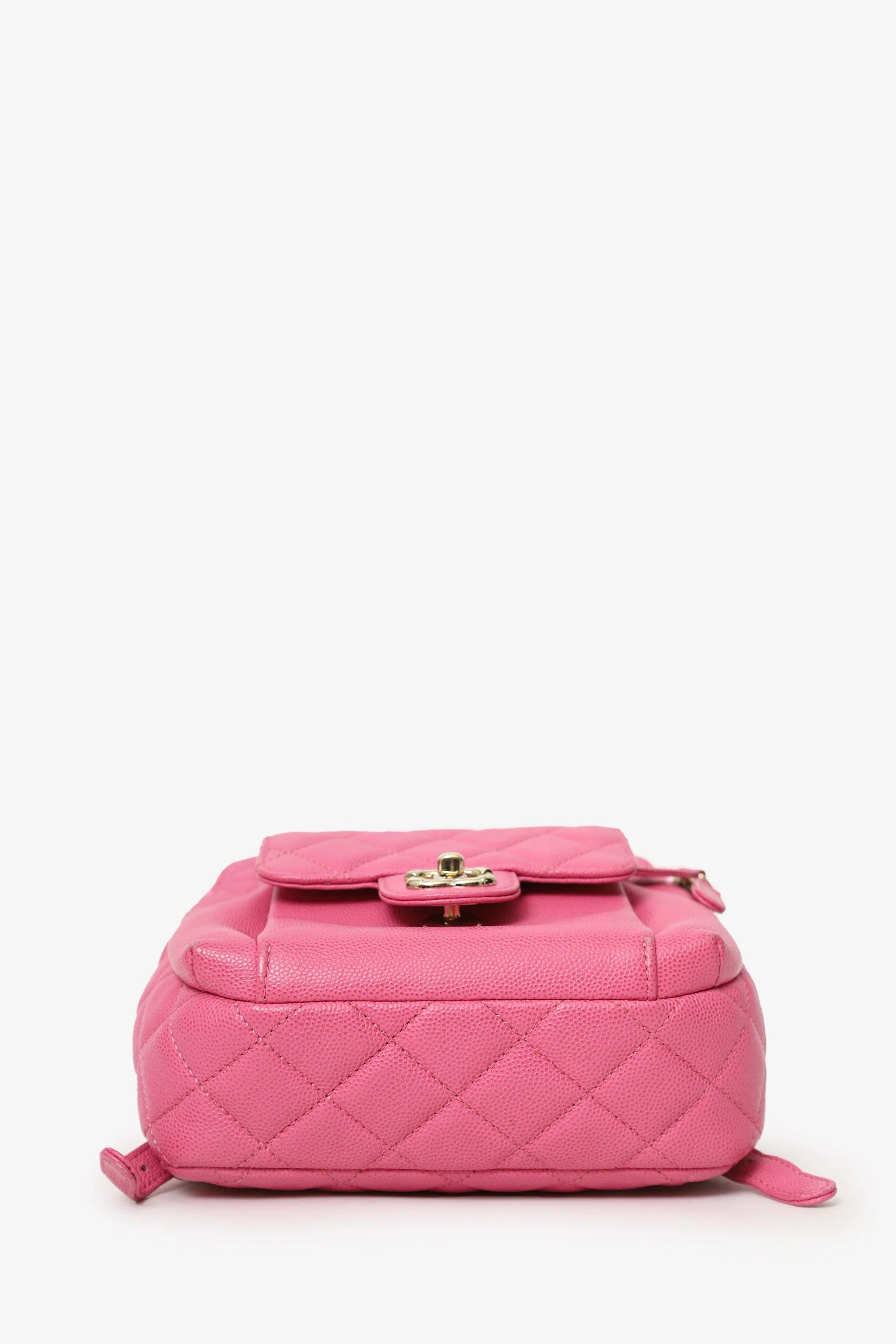 Pre-Loved Chanel™ 2019 Hot Pink Caviar Leather Mini Chain Backpack - Image 6