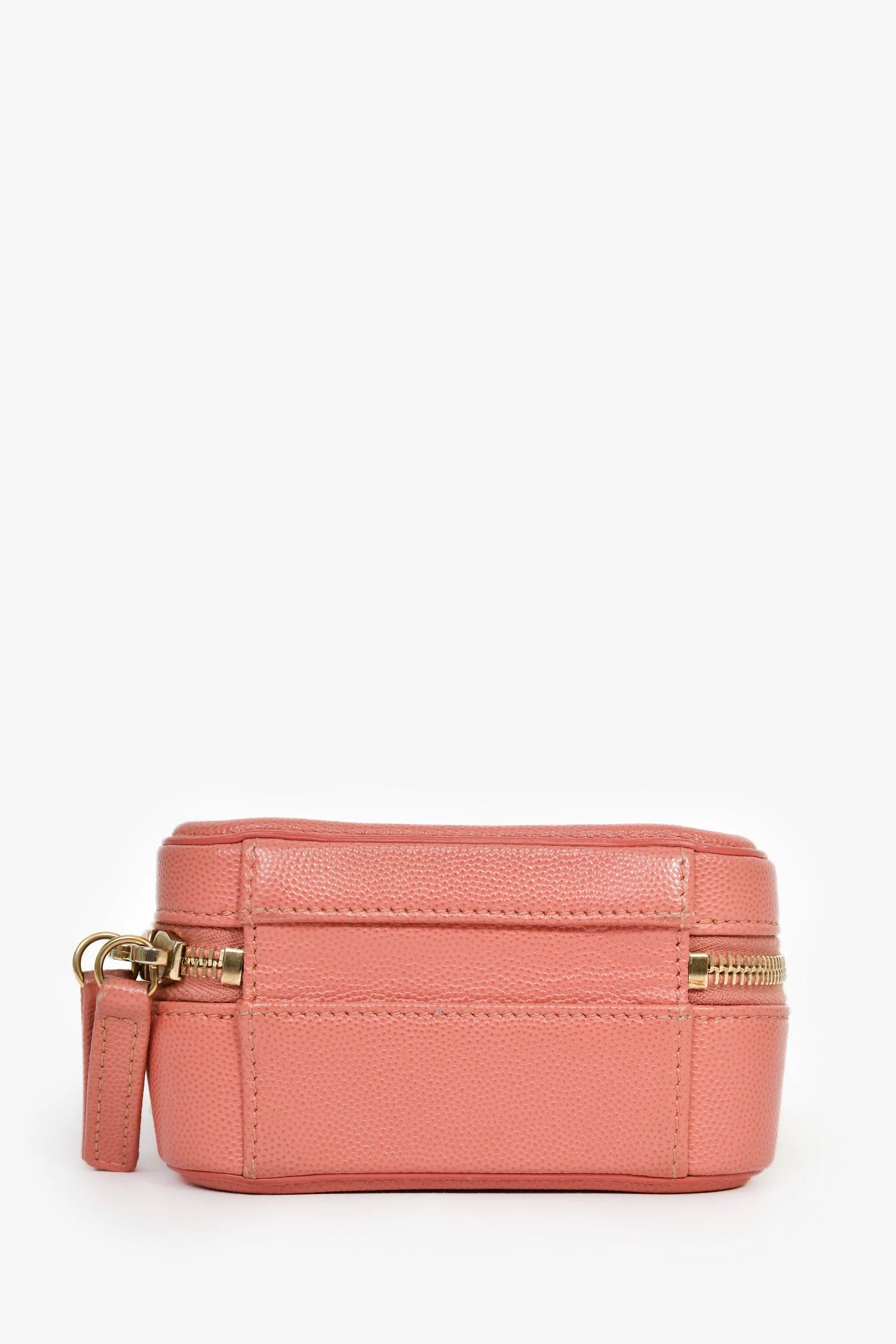 Pre-Loved Chanel™ 2019 Pink Caviar Leather Vertical Filigree Vanity Case - Image 5