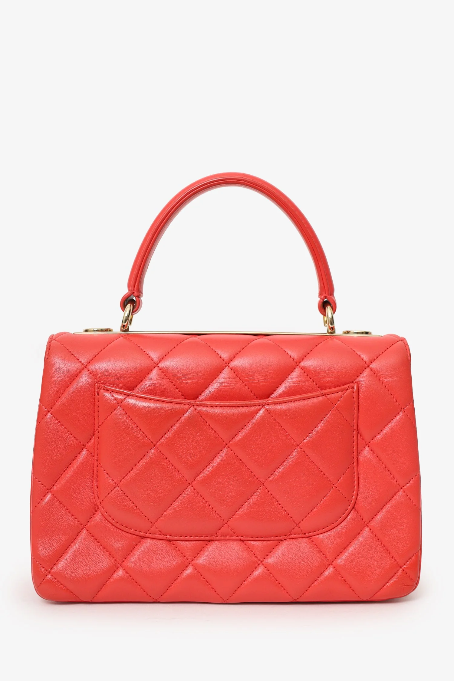 Pre-Loved Chanel™ 2019 Red Leather Trendy CC Small Top Handle - Image 2