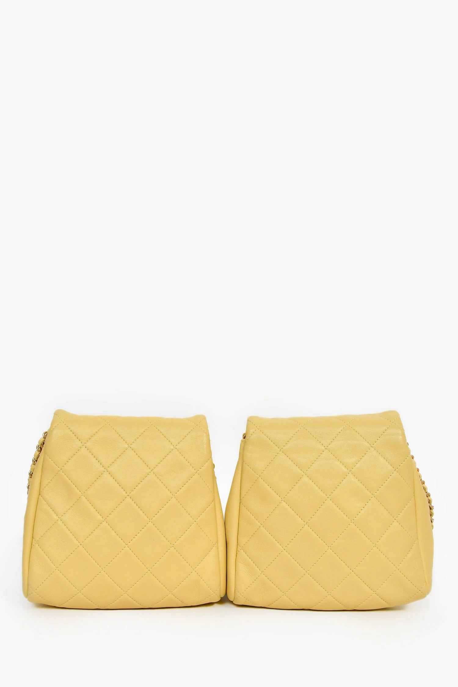 Pre-Loved Chanel™ 2019 Yellow Quilted Lambskin Medium Side-Packs Bag - Image 2