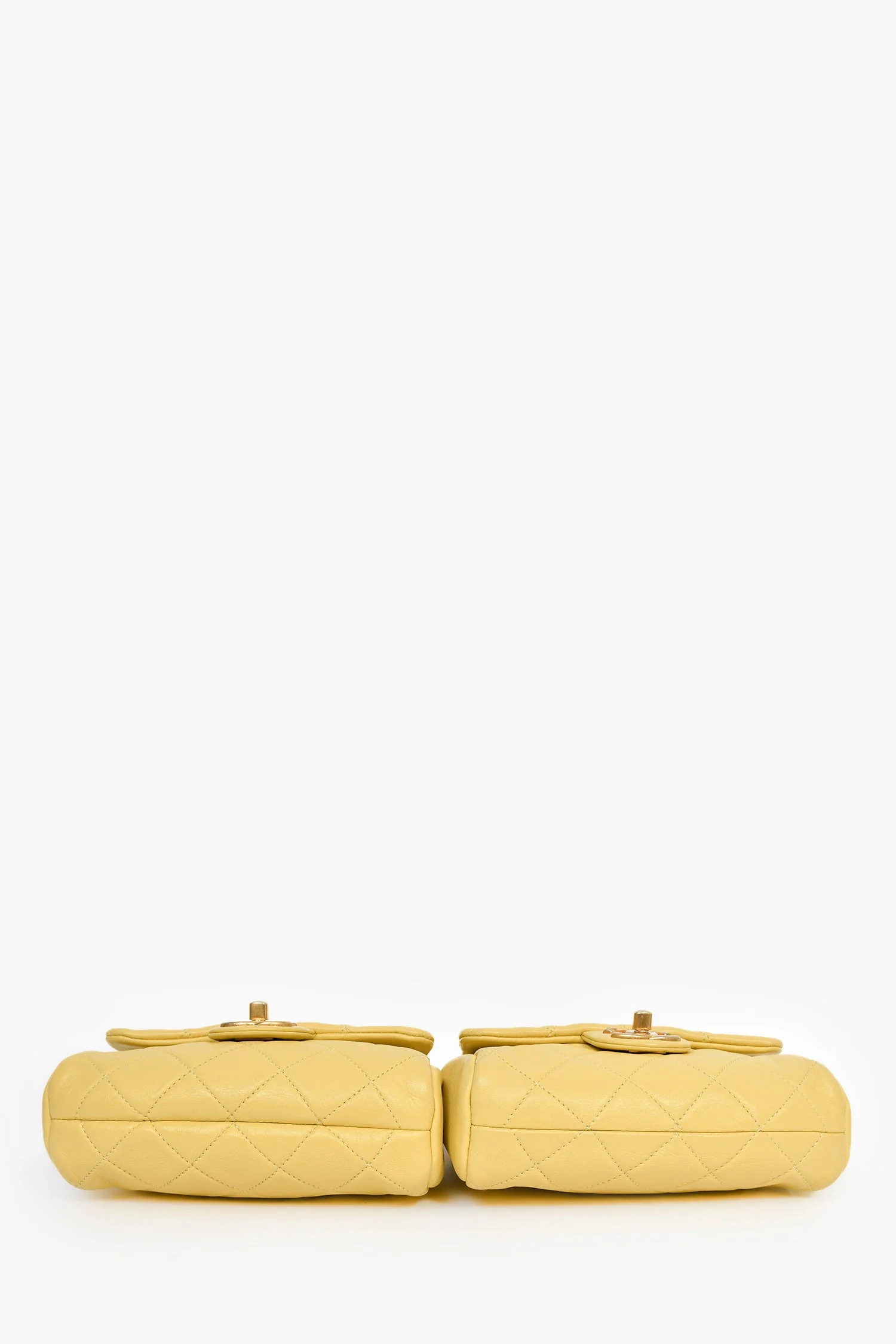 Pre-Loved Chanel™ 2019 Yellow Quilted Lambskin Medium Side-Packs Bag - Image 5