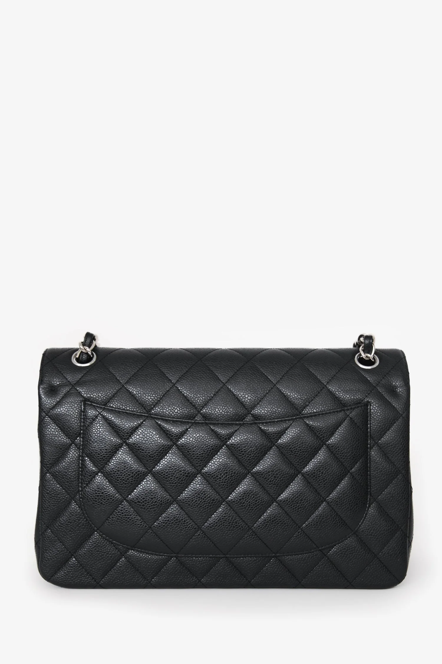 Chanel™ 2020 Black Caviar Leather Jumbo Double Flap Bag (Pre-Loved) - Image 2