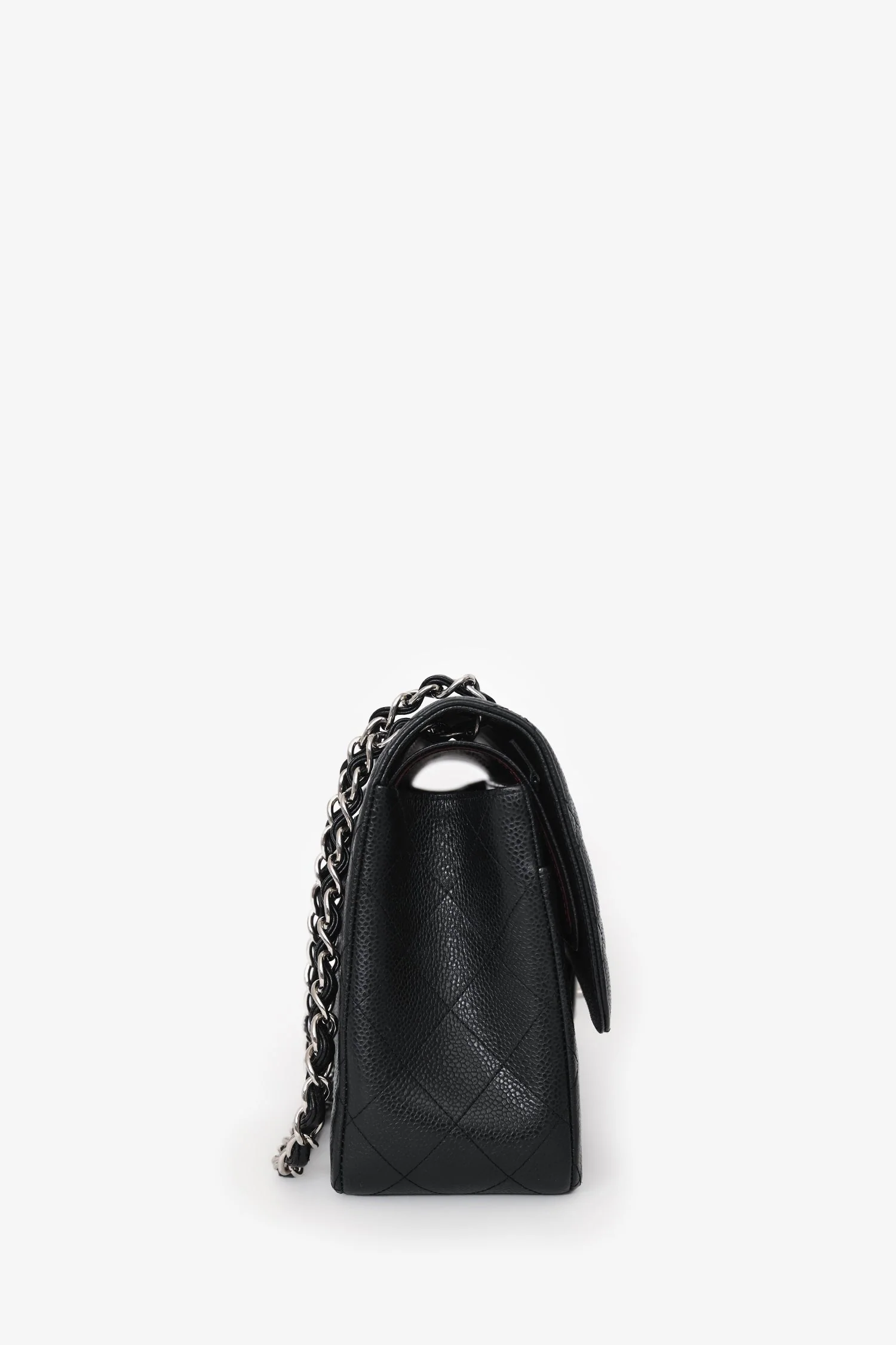 Chanel™ 2020 Black Caviar Leather Jumbo Double Flap Bag (Pre-Loved) - Image 3