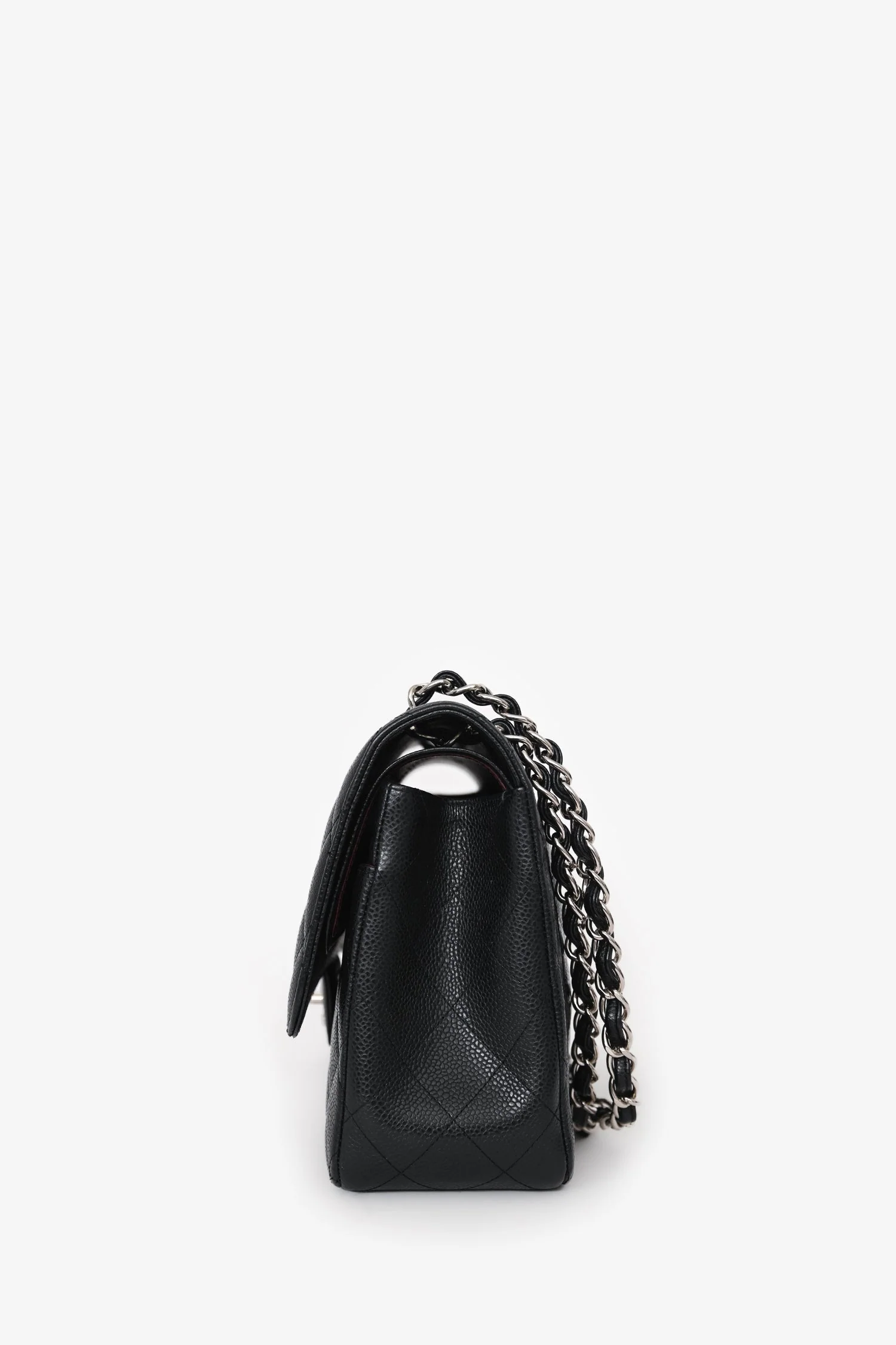 Chanel™ 2020 Black Caviar Leather Jumbo Double Flap Bag (Pre-Loved) - Image 4