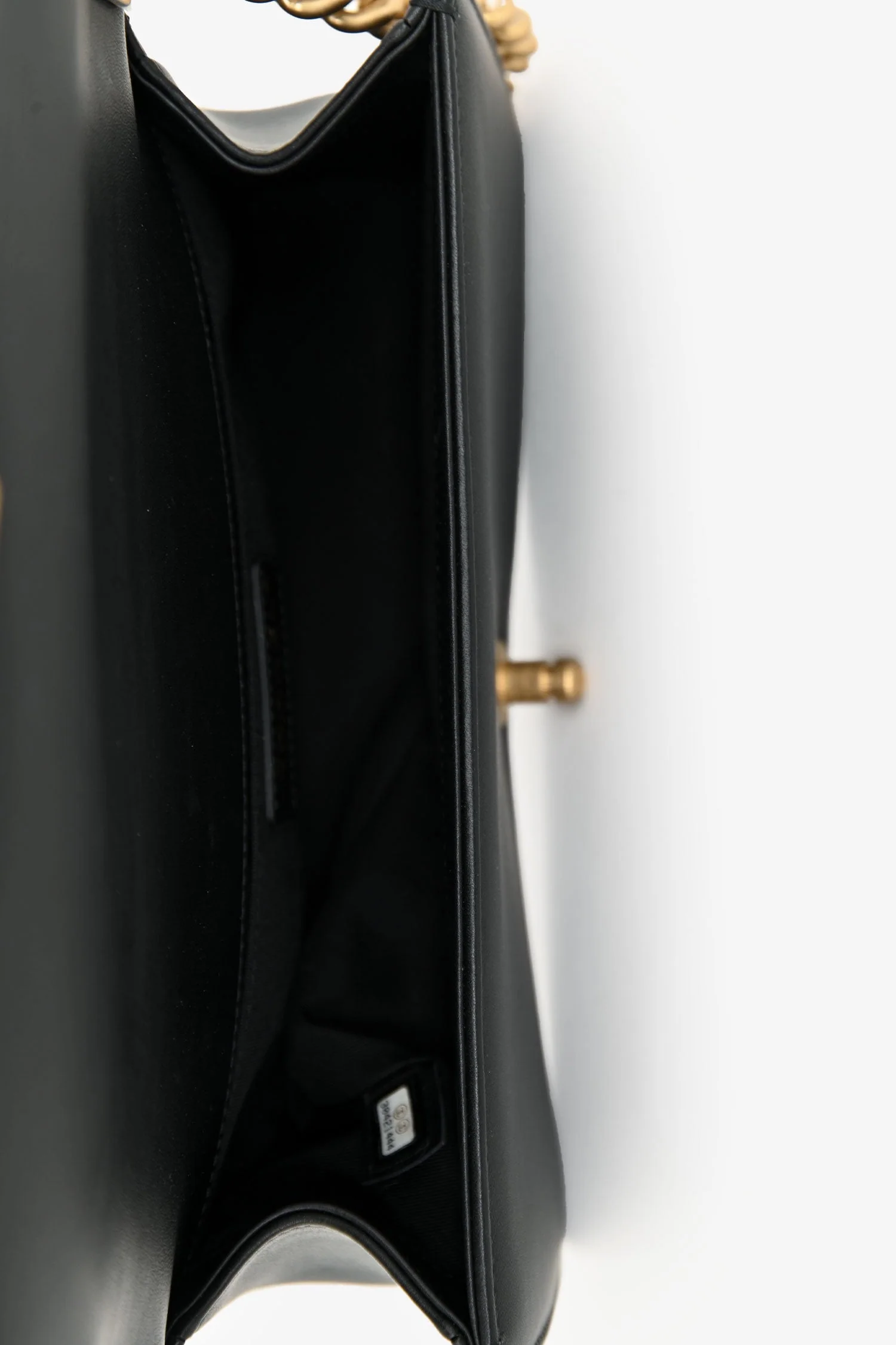 Pre-Loved Chanel™ 2020 Black Quilted Lambskin Medium Boy Bag Gold-Tone Hardware - Image 6