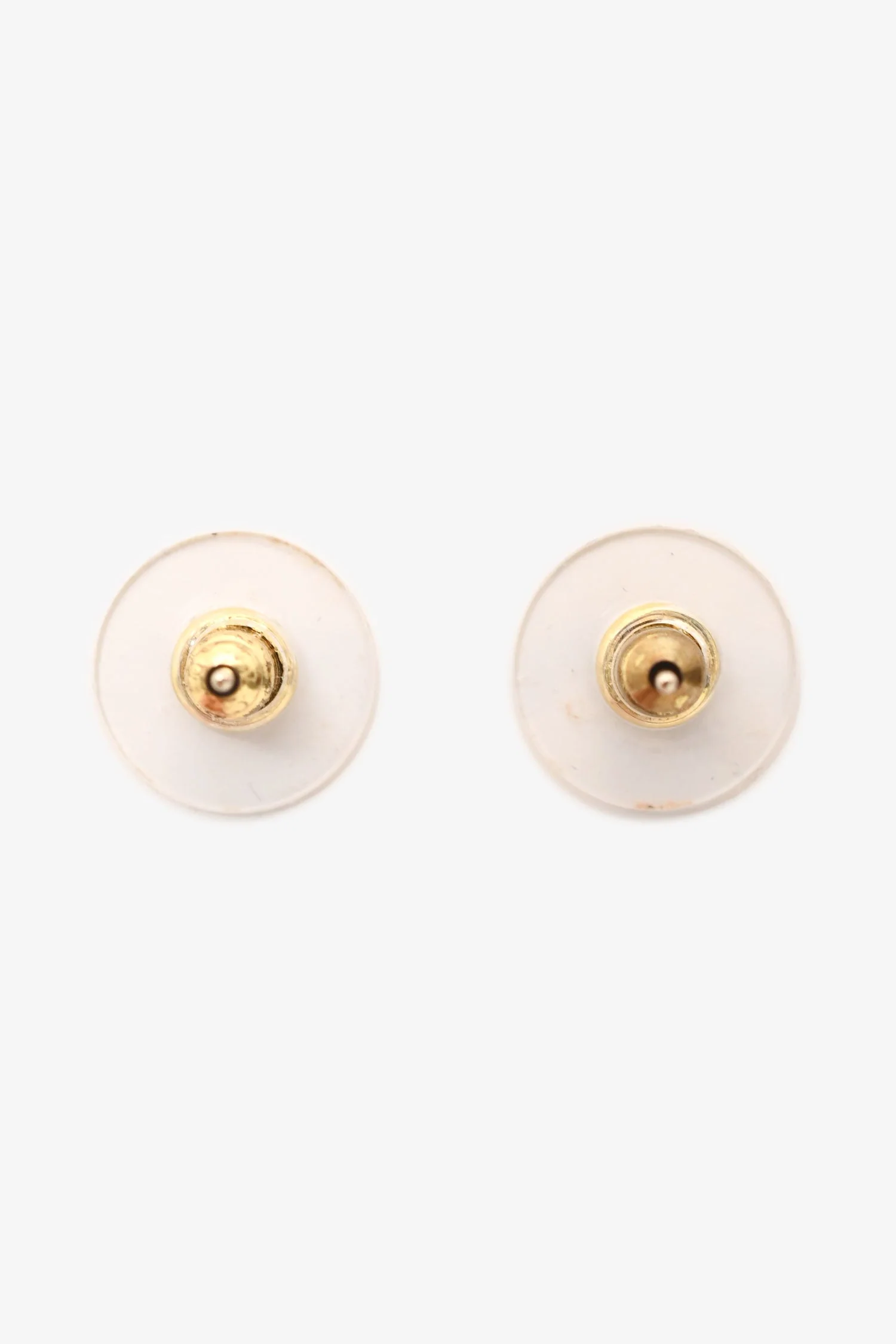 Pre-Loved Chanel™ 2020 Gold Tone Faux Pearl CC Ear Pendants - Image 4