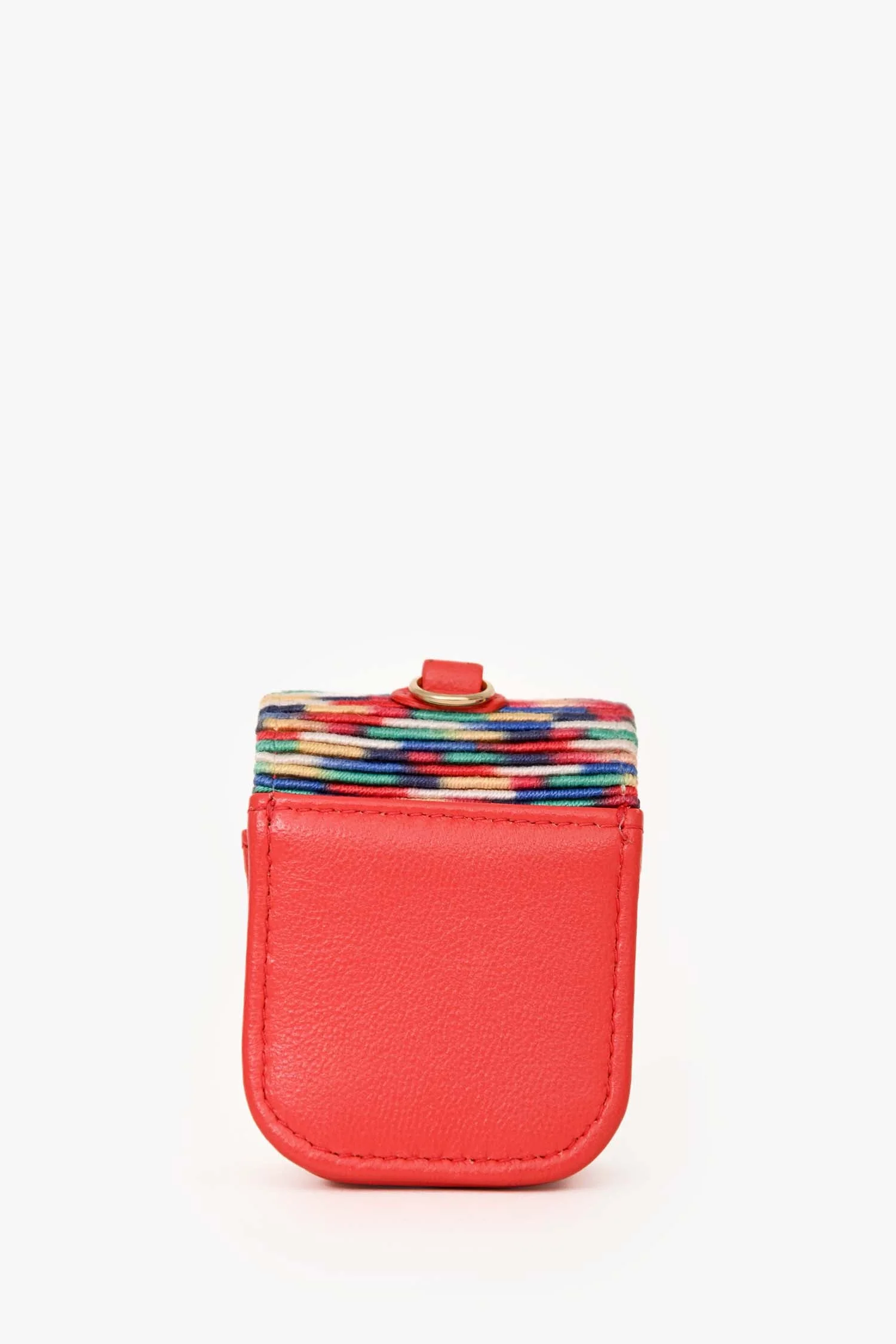 Pre-Loved Chanel™ 2021 Coral Pink Leather Airpod Case with Chain - Image 3