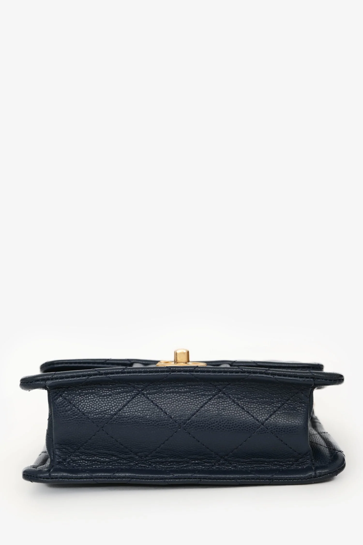 Pre-Loved Chanel™ 2021 Navy Quilted Caviar Mini Sweet Classic Flap Bag - Image 5