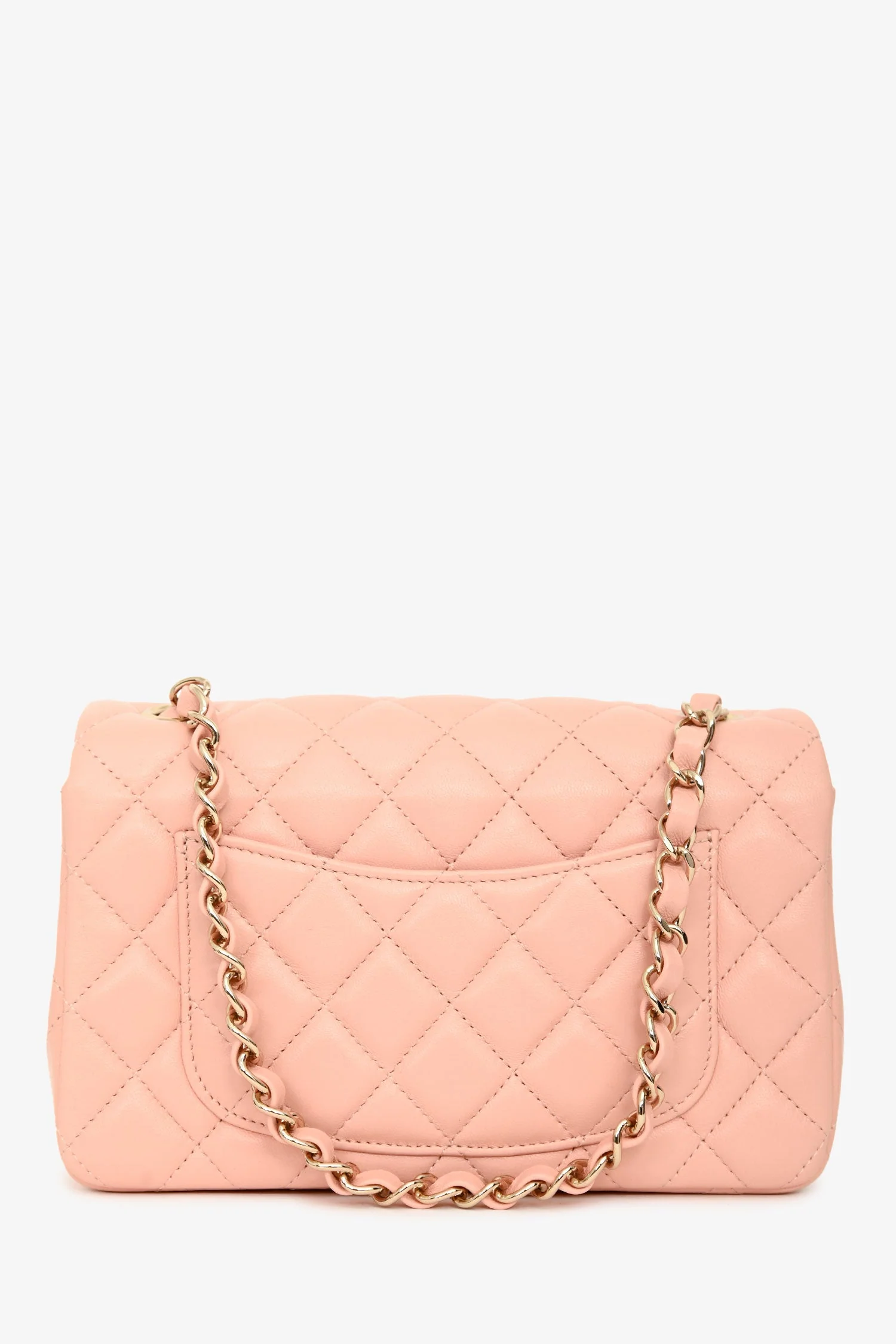 Chanel™ 2021 Pink Leather Mini Single Flap Bag (Pre-Loved ) - Image 2