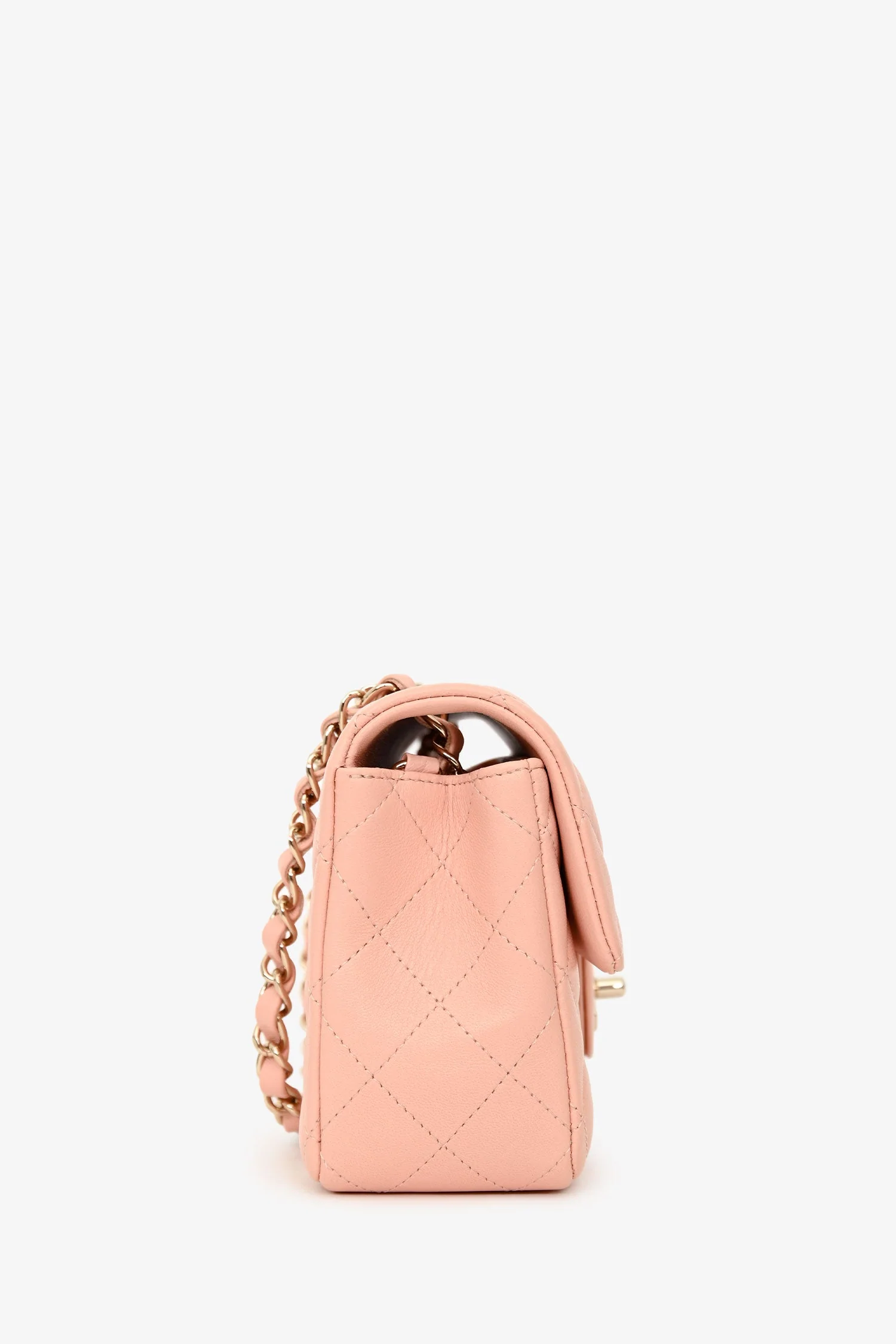 Chanel™ 2021 Pink Leather Mini Single Flap Bag (Pre-Loved ) - Image 3