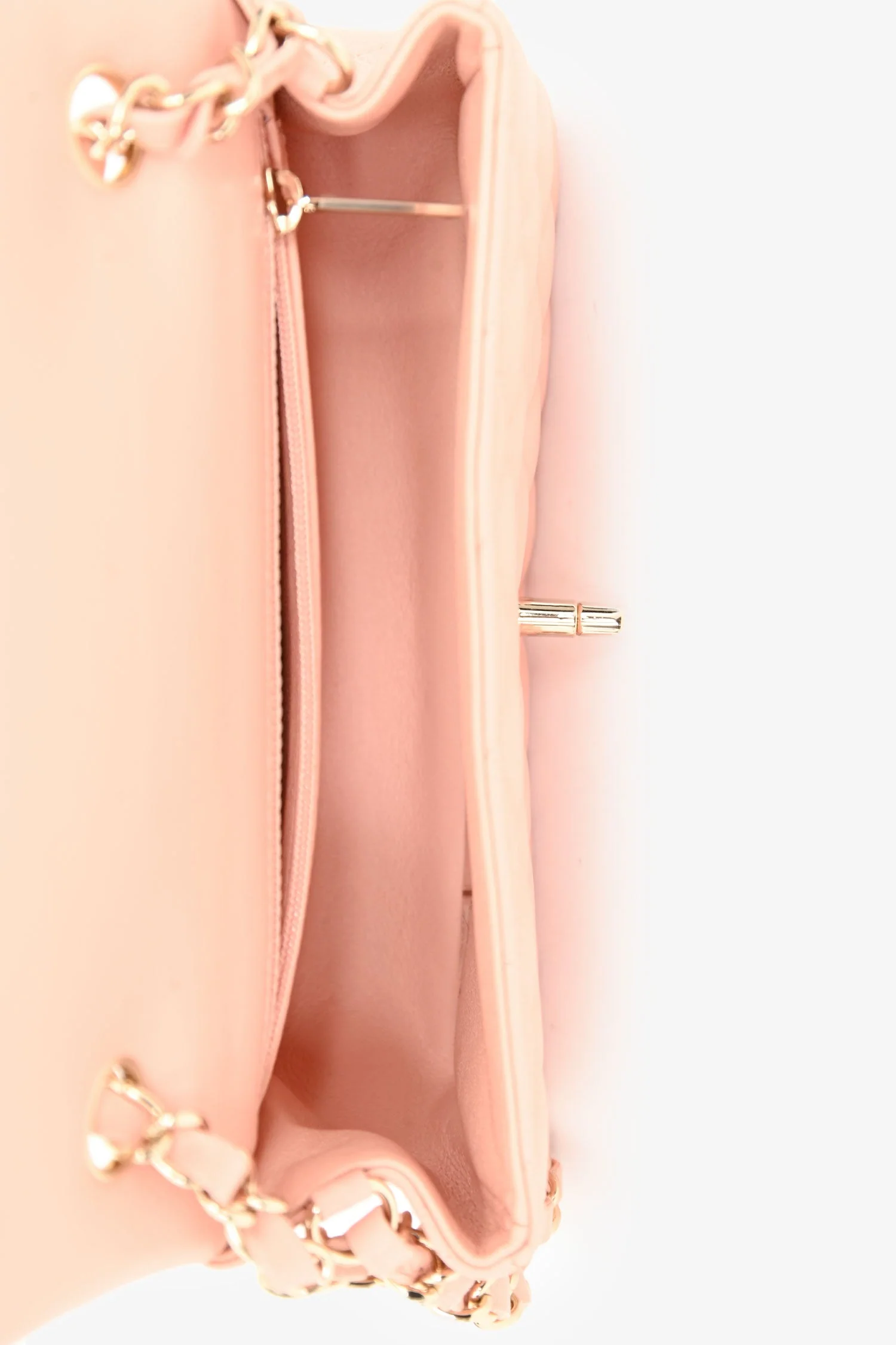 Chanel™ 2021 Pink Leather Mini Single Flap Bag (Pre-Loved ) - Image 6