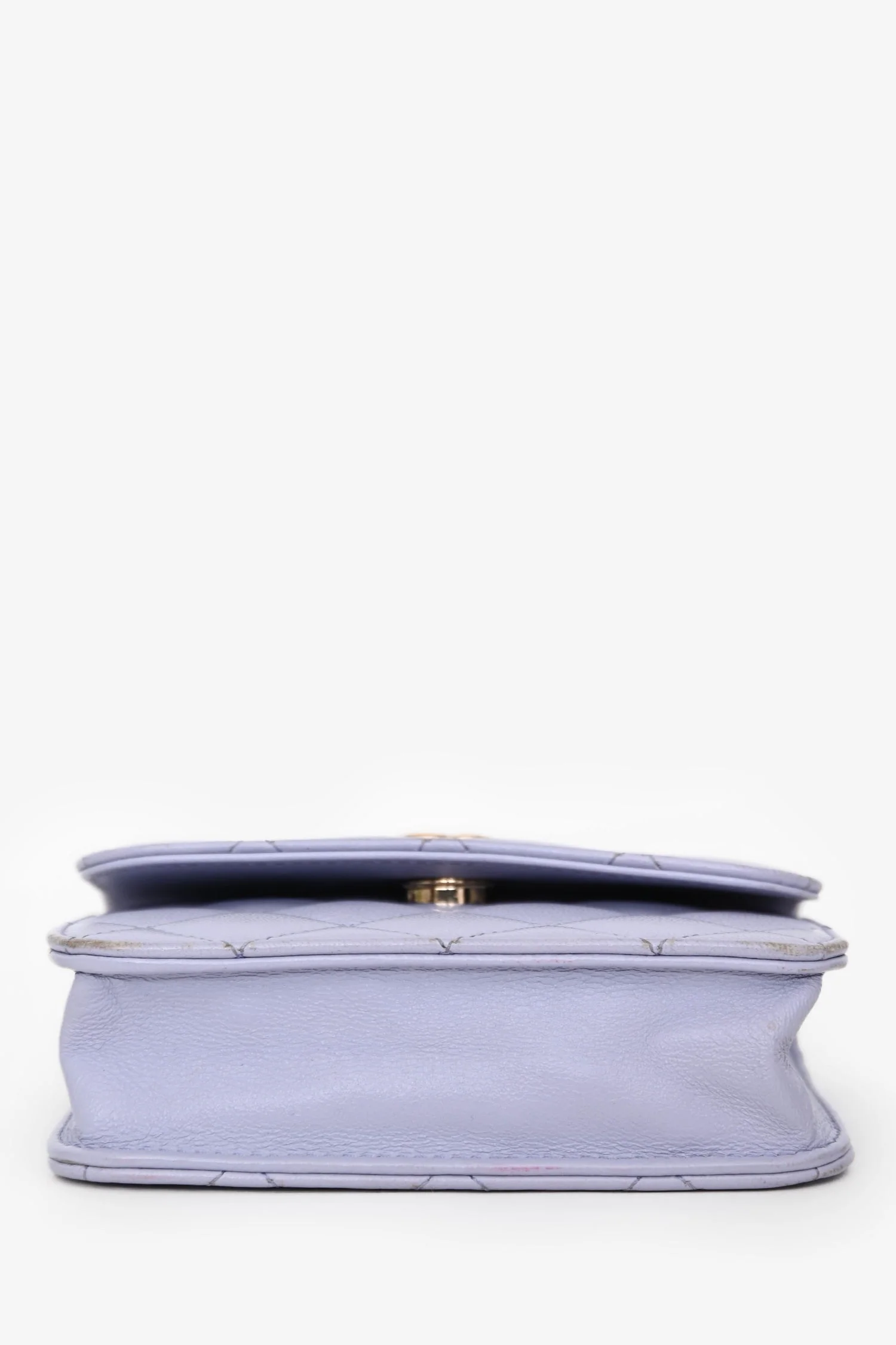 Pre-Loved Chanel™ 2021 Purple Lambskin Leather Mini Flap Crossbody Bag - Image 5