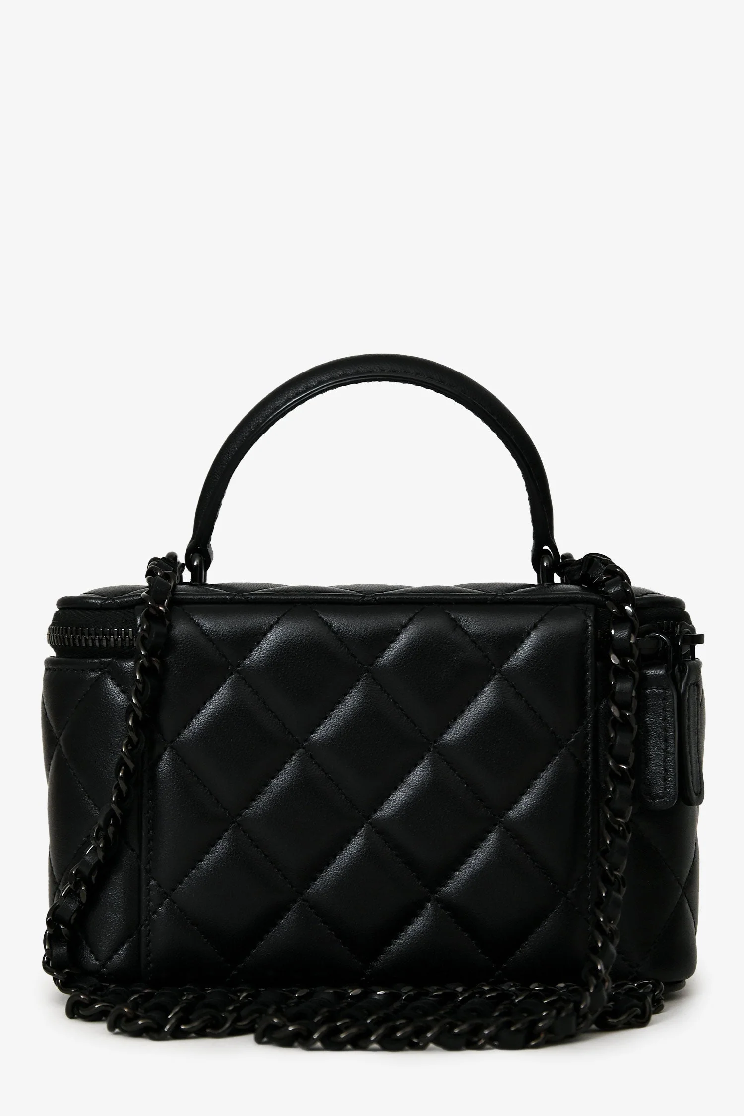 Pre-Loved Chanel™ 2021+ So Black Vanity Top Handle - Image 2