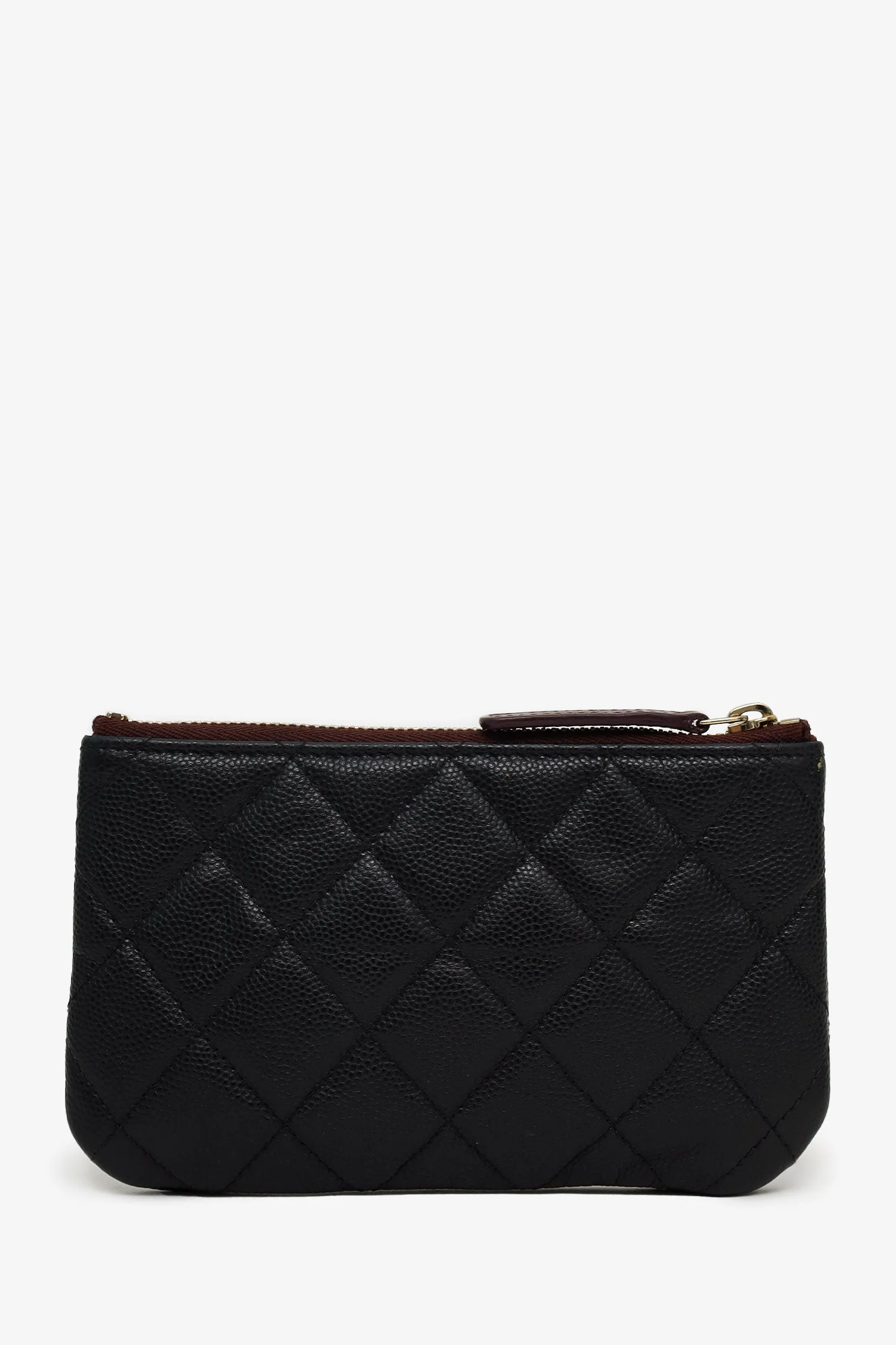 Pre-Loved Chanel™ 2022 Black Caviar Leather O Case Mini Coin Pouch - Image 2