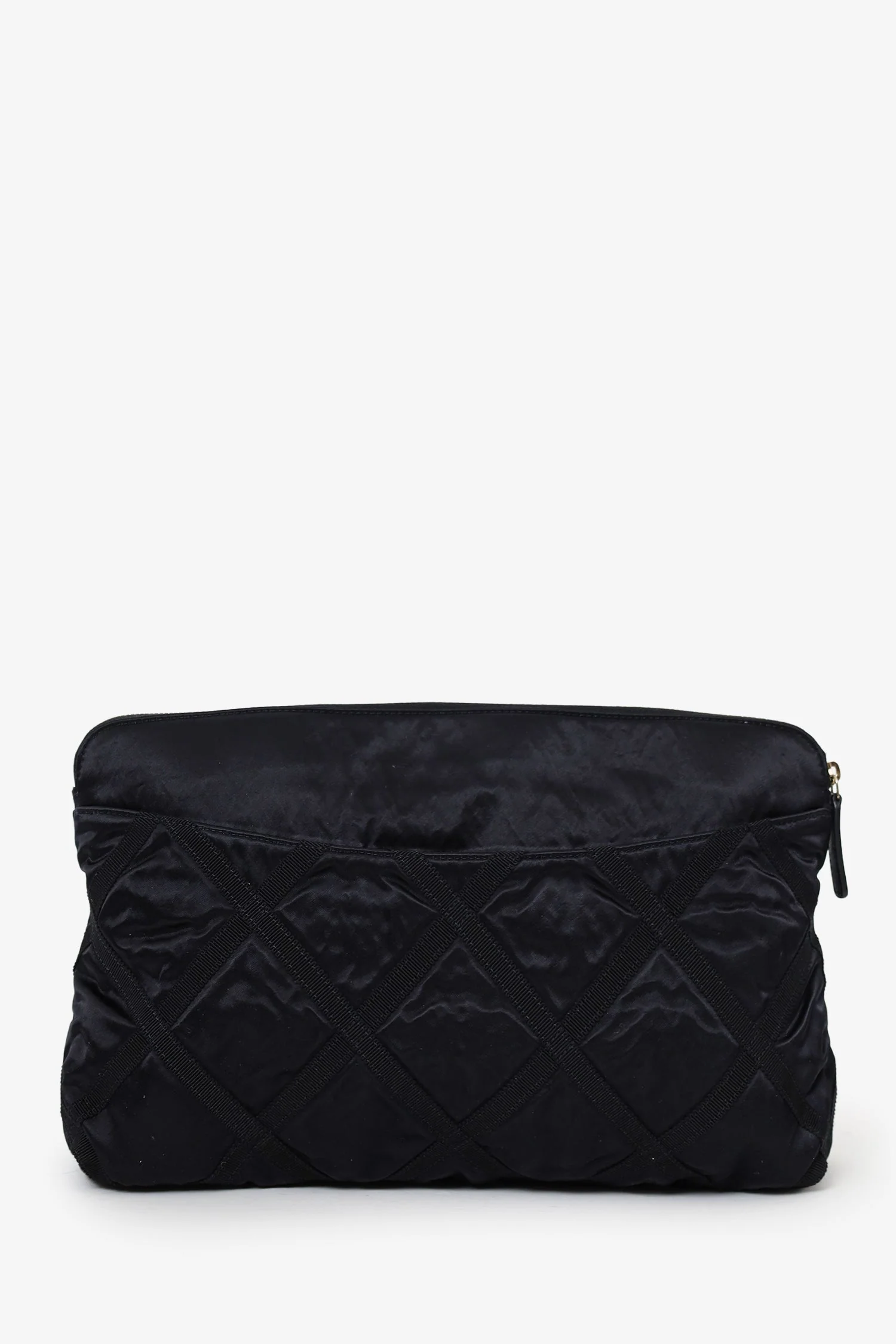 Pre-Loved Chanel™ 2022 Black Nylon Grosgrain Lifestyle Pouch with Foldable Tote Bag - Image 2
