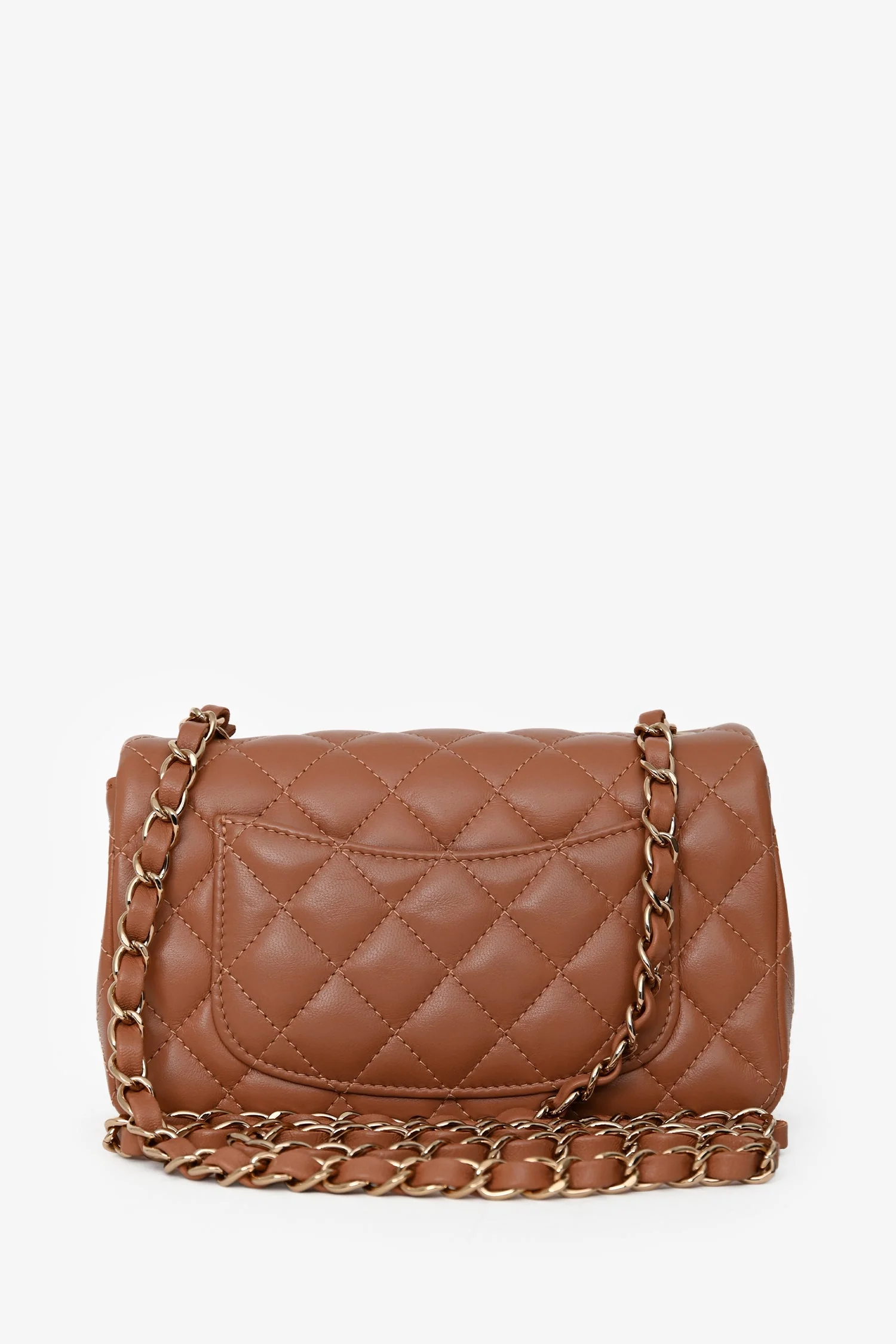 Pre-Loved Chanel™2022 Caramel Lambskin Leather Mini Classic Flap - Image 2
