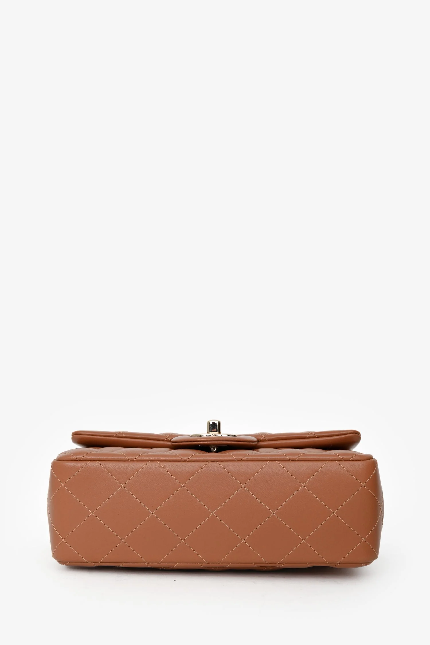 Pre-Loved Chanel™2022 Caramel Lambskin Leather Mini Classic Flap - Image 5