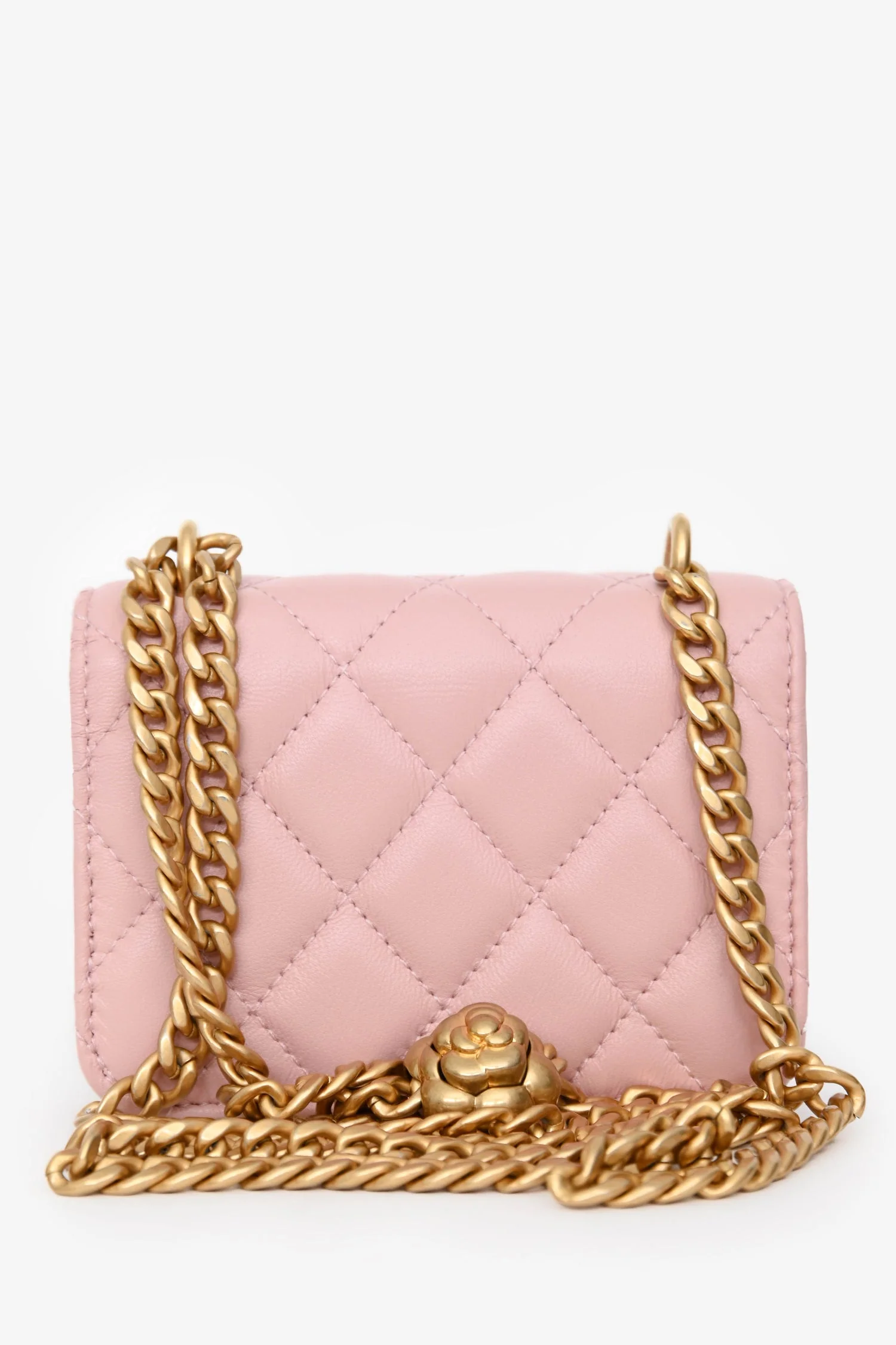Pre-Loved Chanel™ 2022+ Pink Leather Mini Classic Clutch Crossbody Bag - Image 2