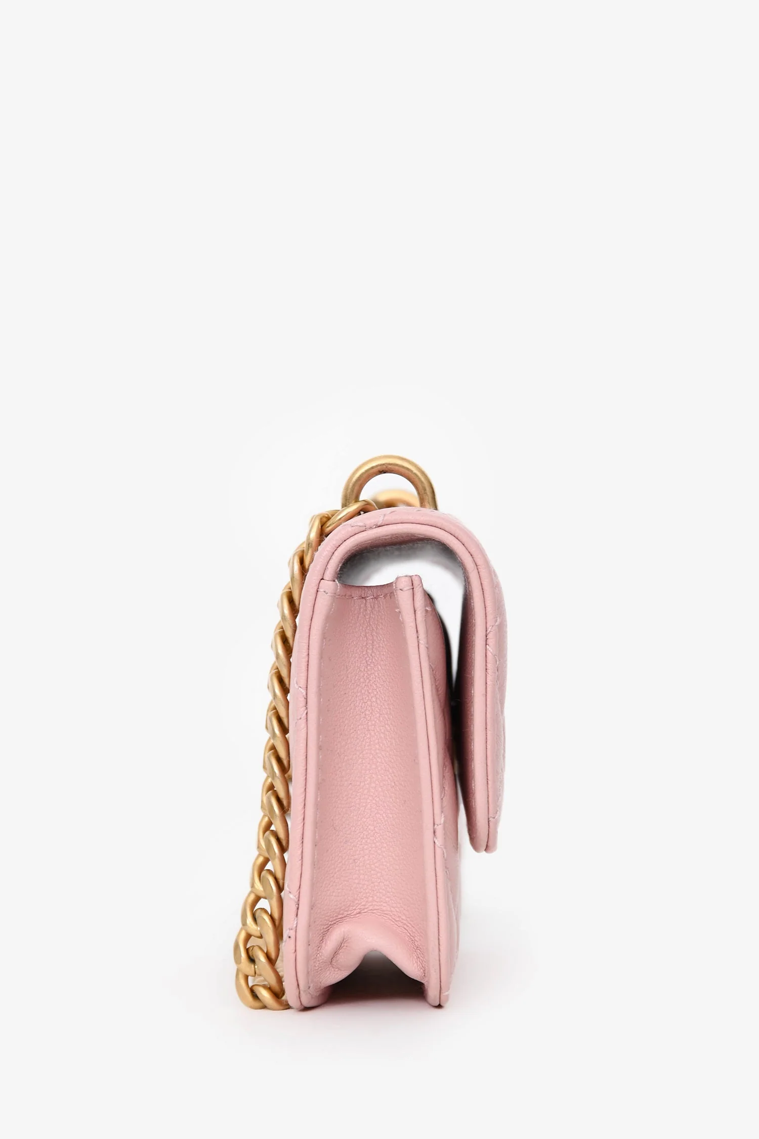 Pre-Loved Chanel™ 2022+ Pink Leather Mini Classic Clutch Crossbody Bag - Image 3