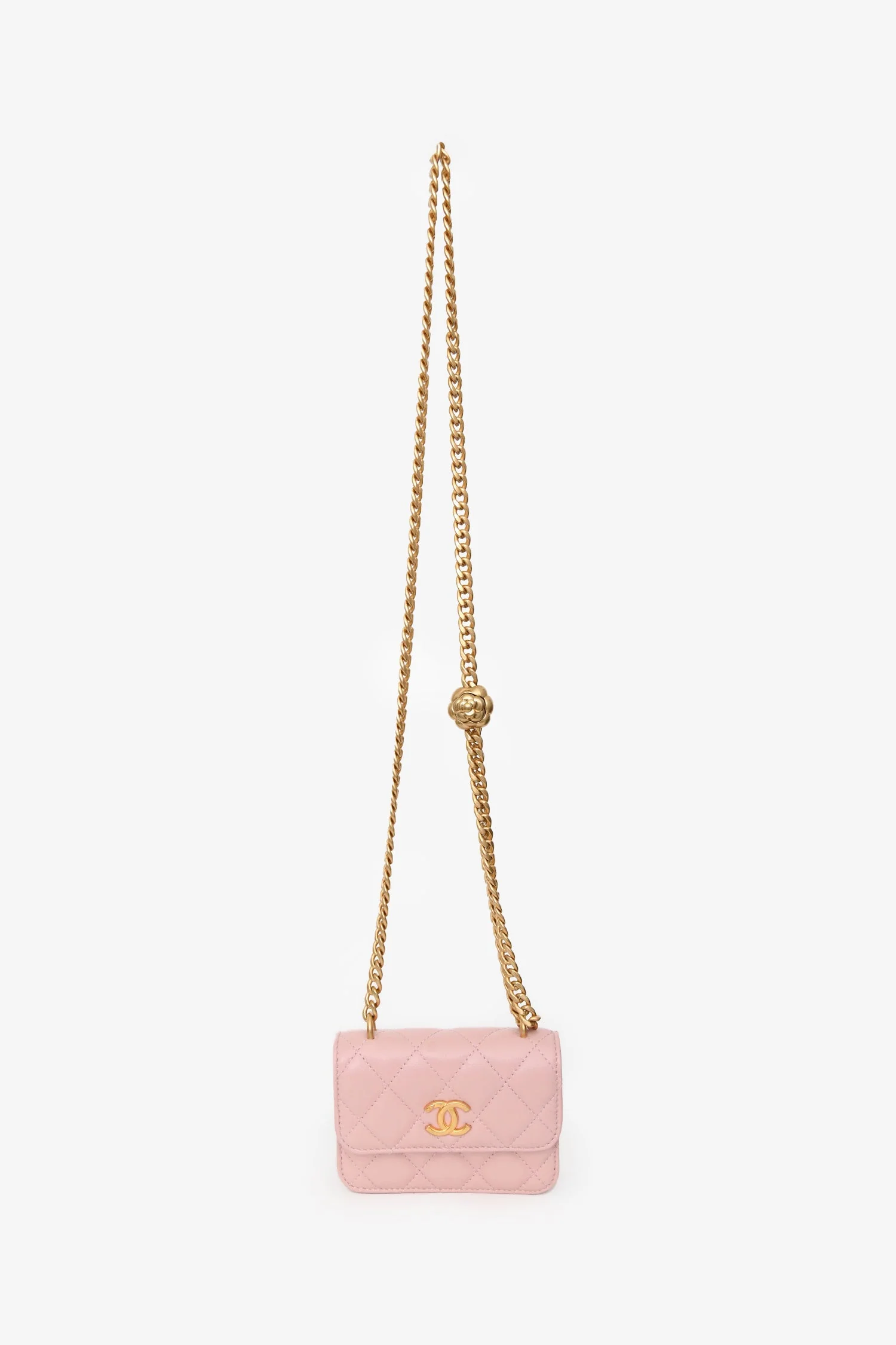 Pre-Loved Chanel™ 2022+ Pink Leather Mini Classic Clutch Crossbody Bag - Image 7