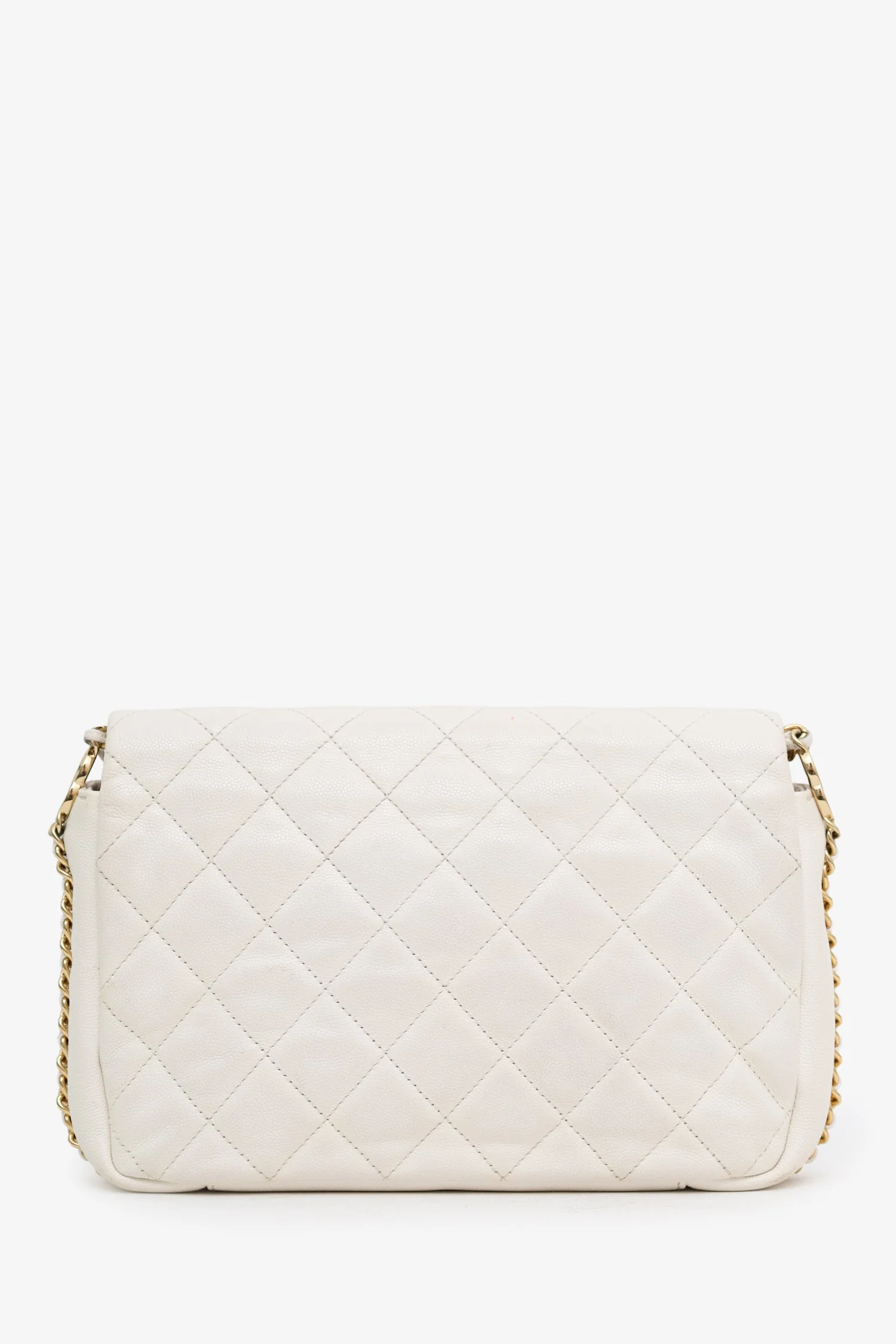 Chanel™ 2022 White Caviar Quilted Leather Small CC You Flap Bag (Pre-Loved ) - Image 2