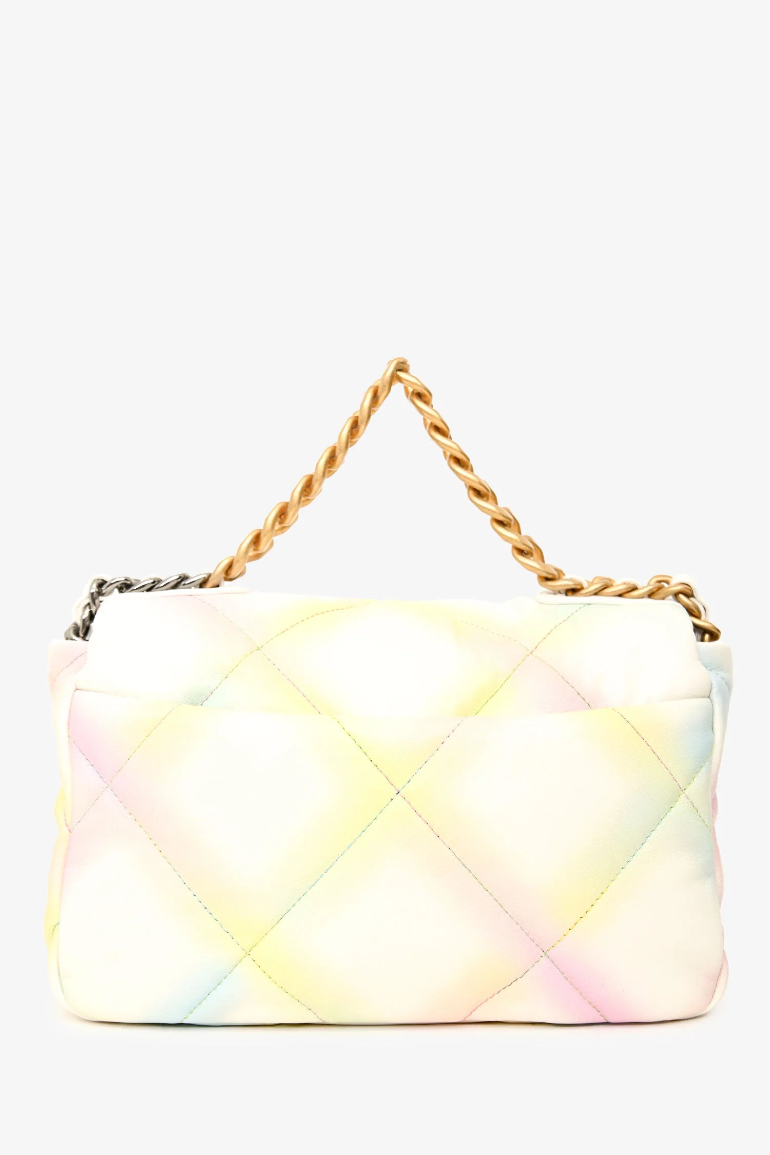 Chanel™ 2022 White Multicolour Leather Medium Flap 19 (Pre-Loved ) - Image 2