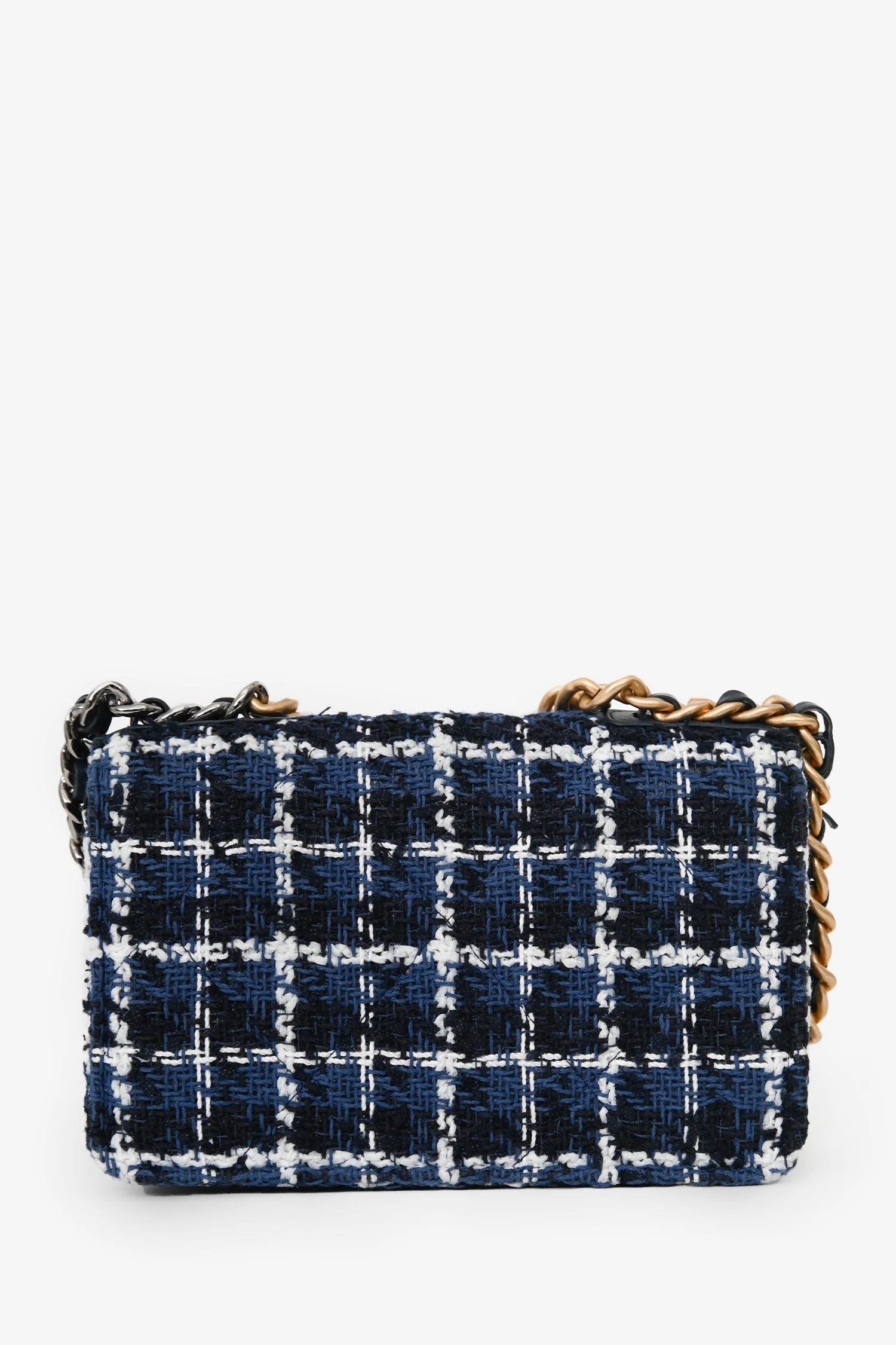 Pre-Loved Chanel™ 2023 Blue/Black Tweed Wallet on Chain - Image 2