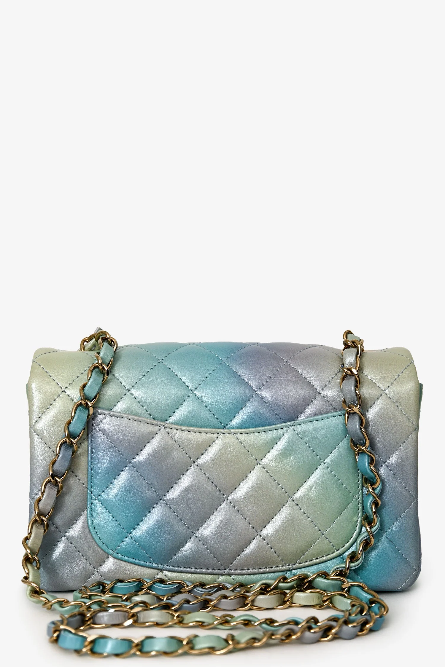 Pre-Loved Chanel™ 2024 Iridescent Ombre Lambskin Mini Rectangular Flap Bag - Image 2