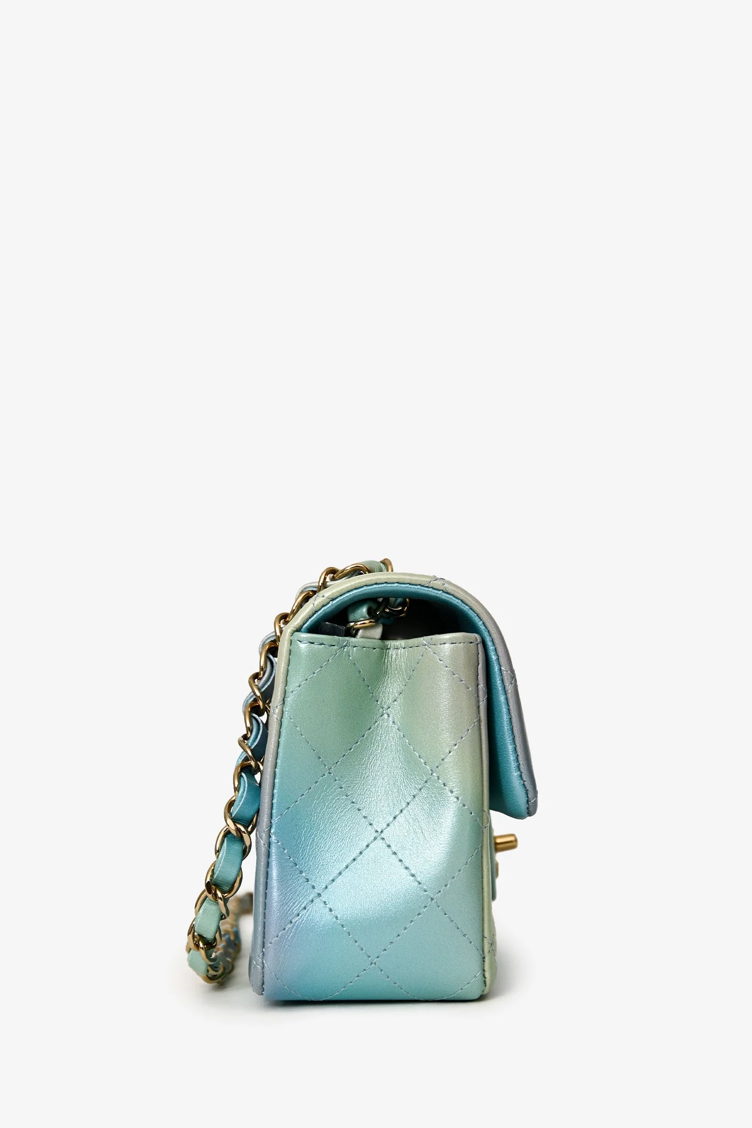 Pre-Loved Chanel™ 2024 Iridescent Ombre Lambskin Mini Rectangular Flap Bag - Image 3