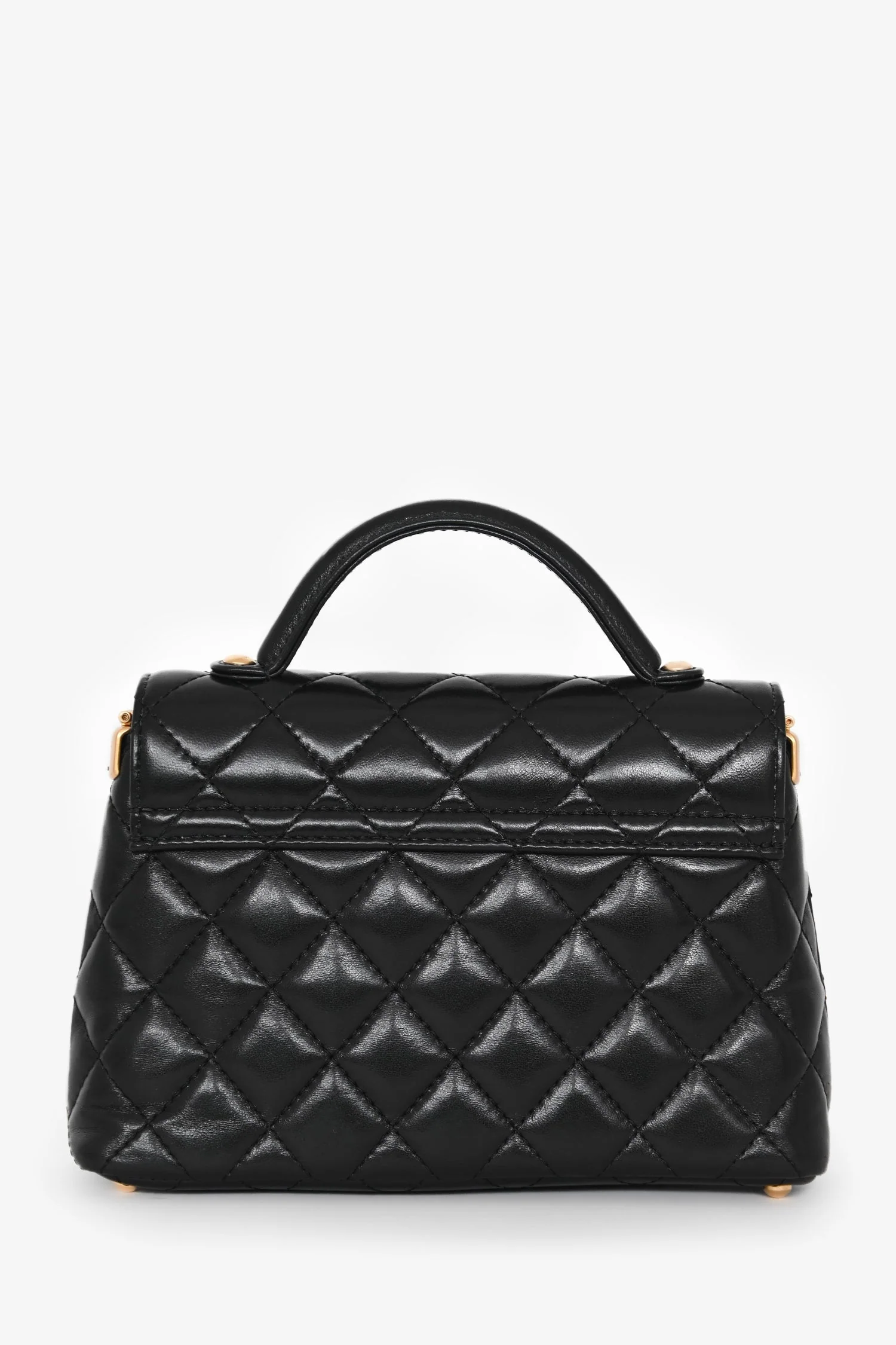 Chanel™ 2025 Black Lambskin Mini Top Handle Chain Bag - Image 2