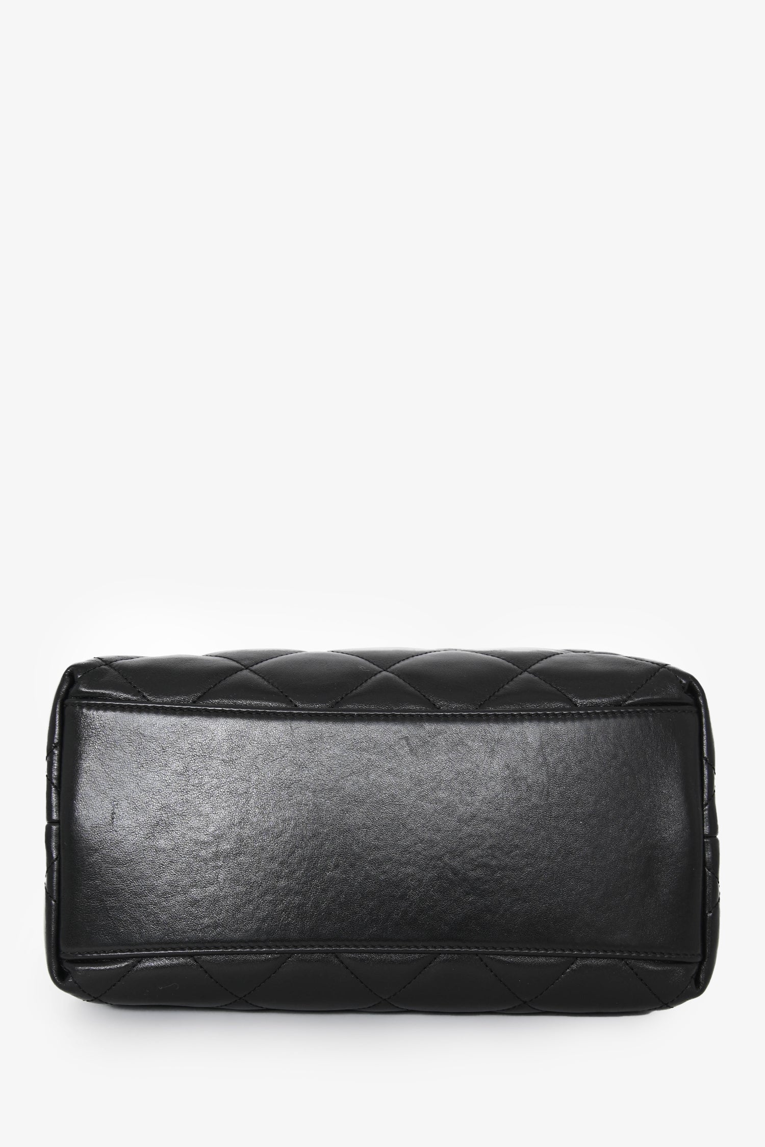 Pre-Loved Chanel™ 2025 Black Lambskin Small 25 Quilted Chain Buckle Bag - Image 5