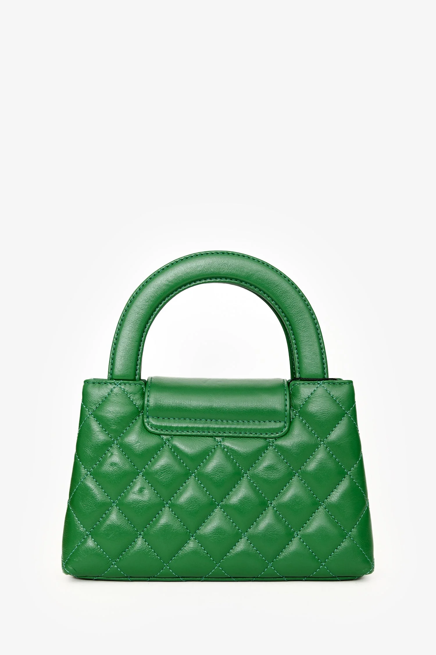 Pre-Loved Chanel™ 2025 Emerald Green Mini Kelly Shopper Tote - Image 3