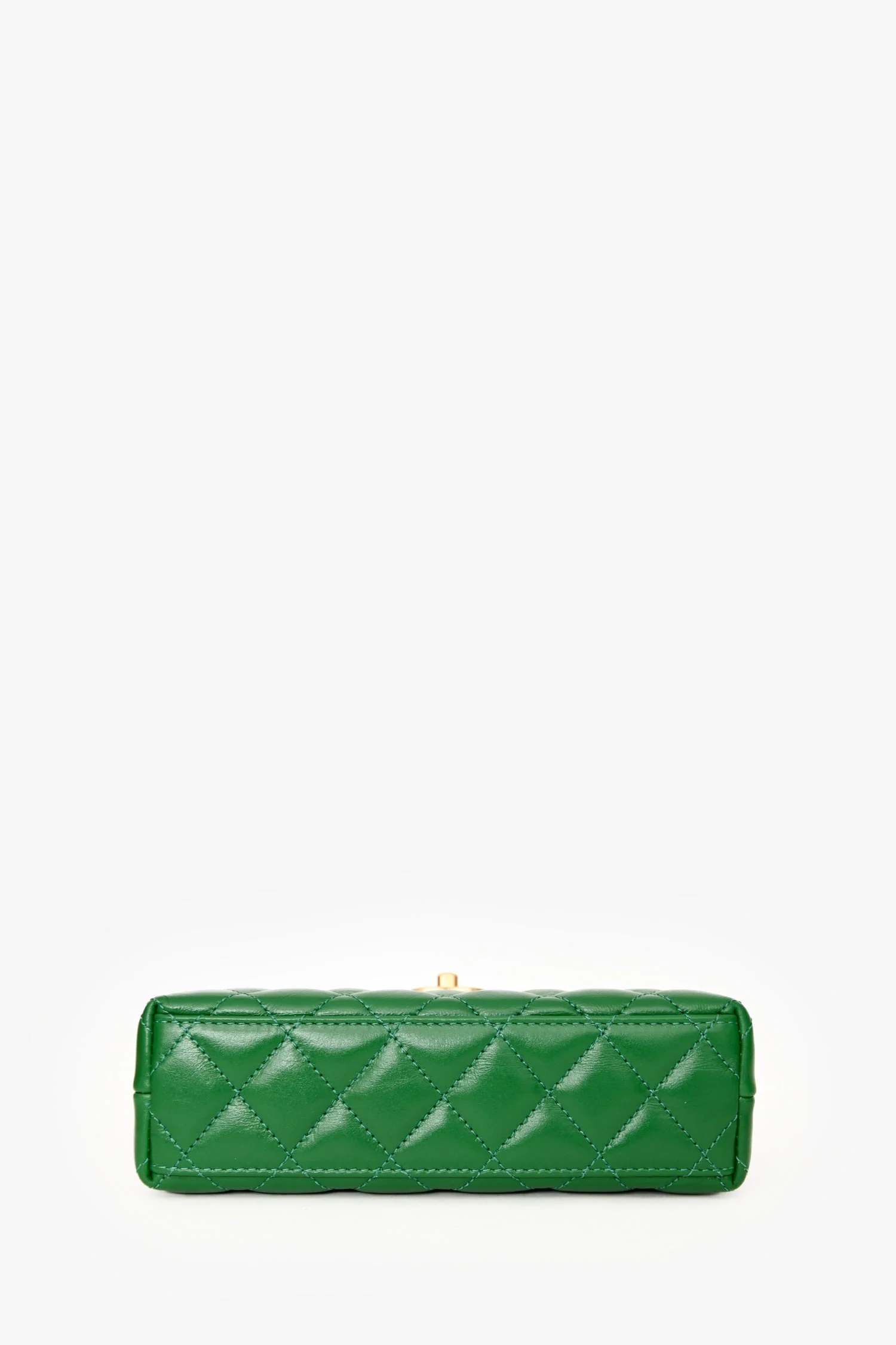 Pre-Loved Chanel™ 2025 Emerald Green Mini Kelly Shopper Tote - Image 5