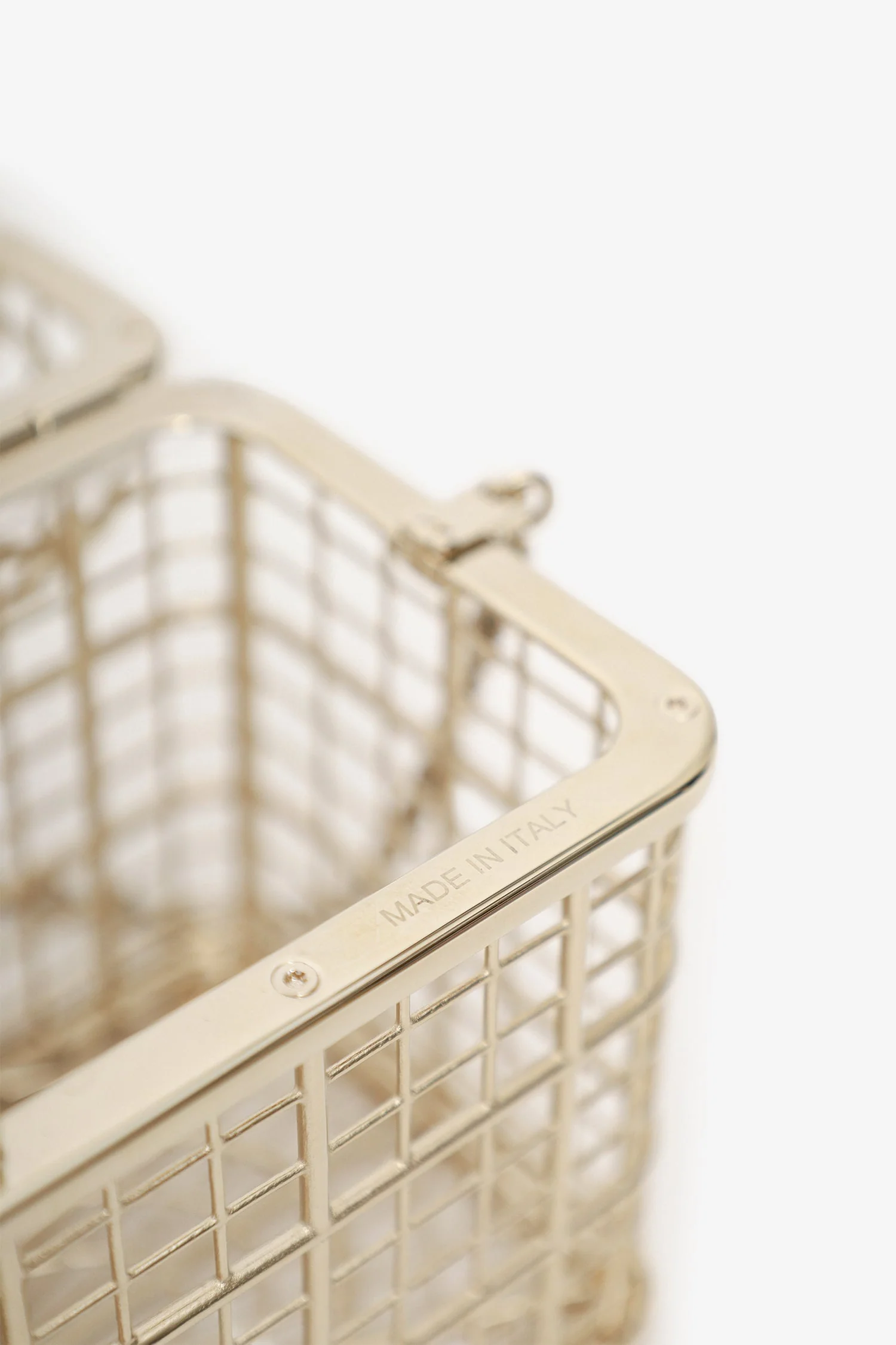 Pre-Loved Chanel™ 2025 S/S Runway Gold Toned Metal Crystal Strass 'Bird Cage Minaudière' Bag - Image 13
