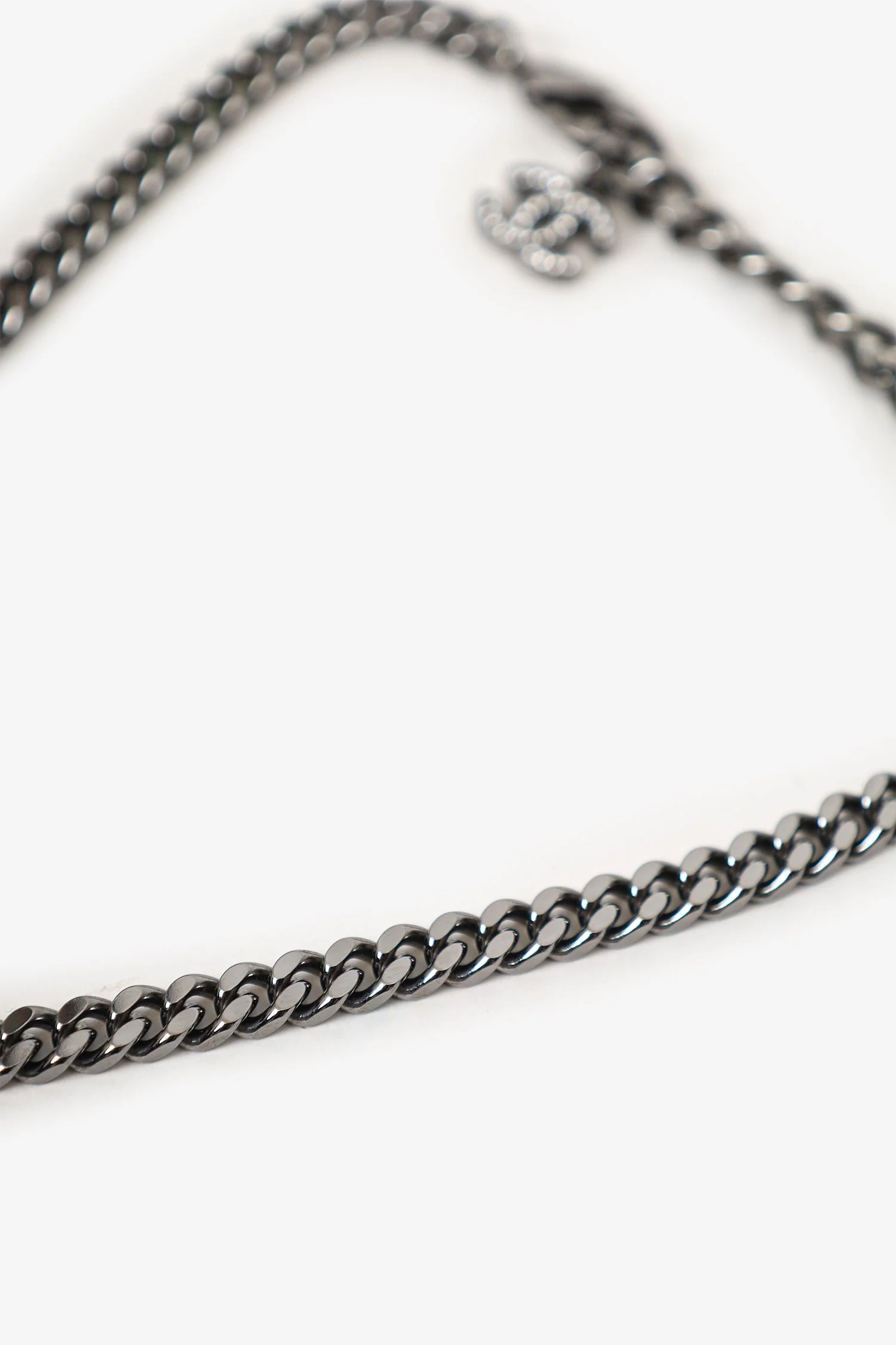 Pre-Loved Chanel™ B22 Hexagon Crystal Embellished CC Choker - Image 3
