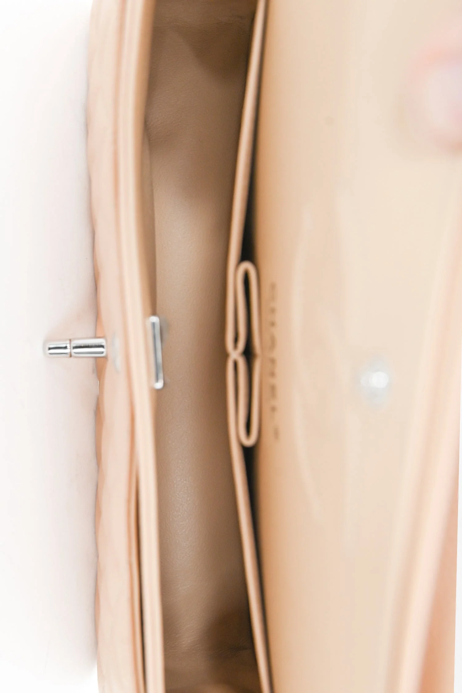 Pre-Loved Chanel™ Beige Caviar Leather Medium Classic Double Flap - Image 6