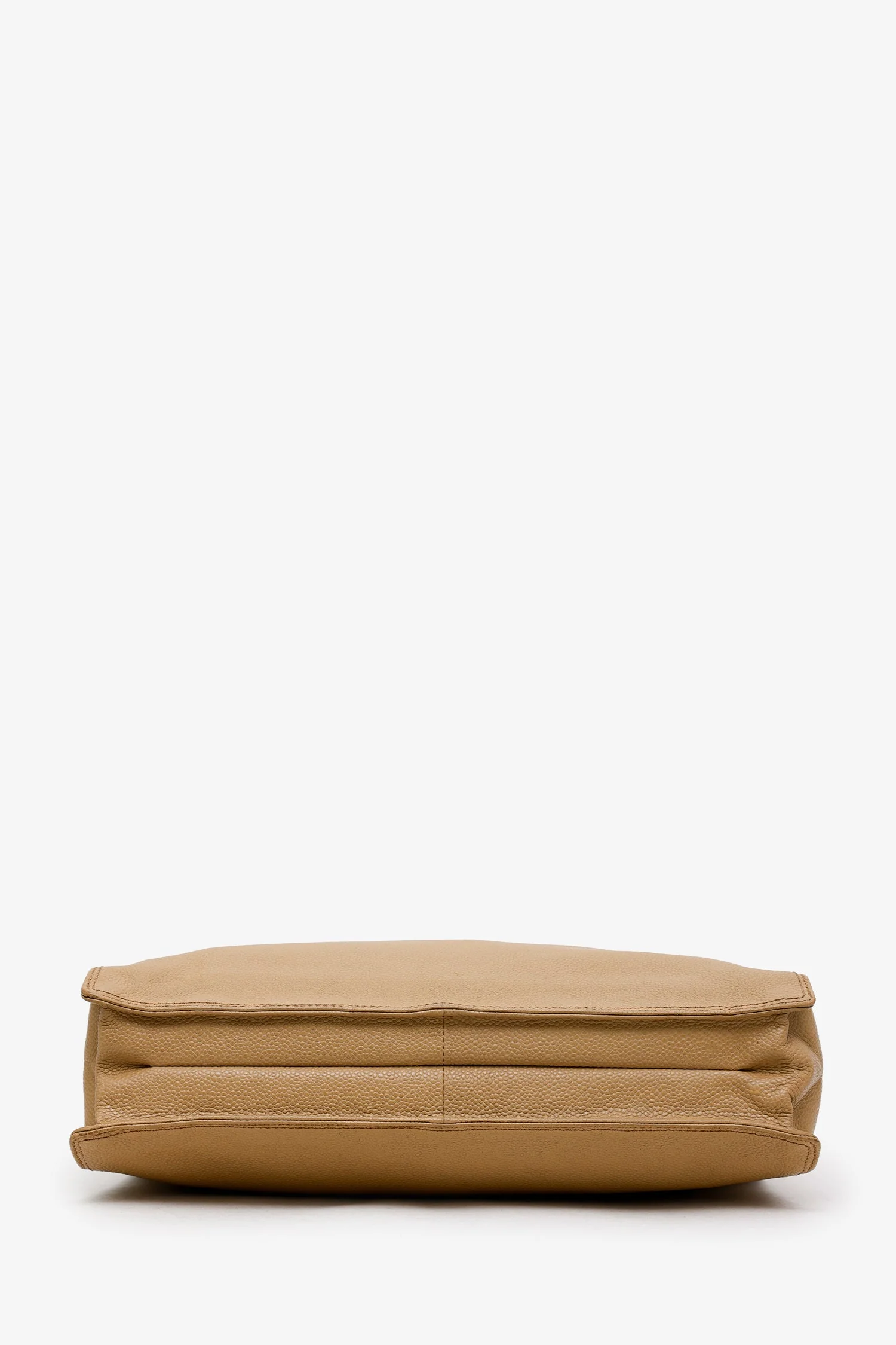 Chanel™ Beige Caviar Leather Wooden Top Handle Bag (Pre-Loved ) - Image 5