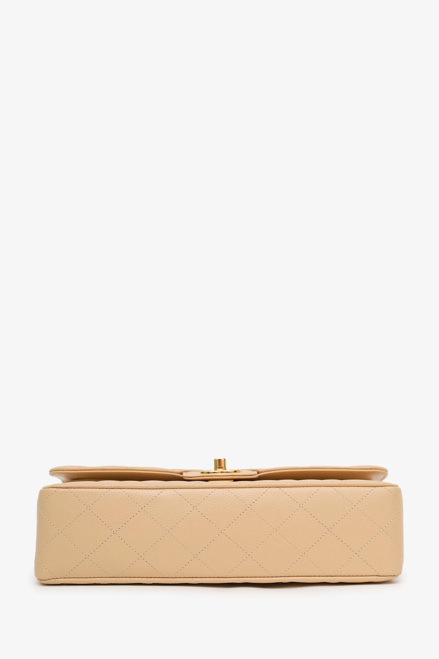 Pre-Loved Chanel™ Beige Caviar Medium Classic Double Flap Bag - Image 5