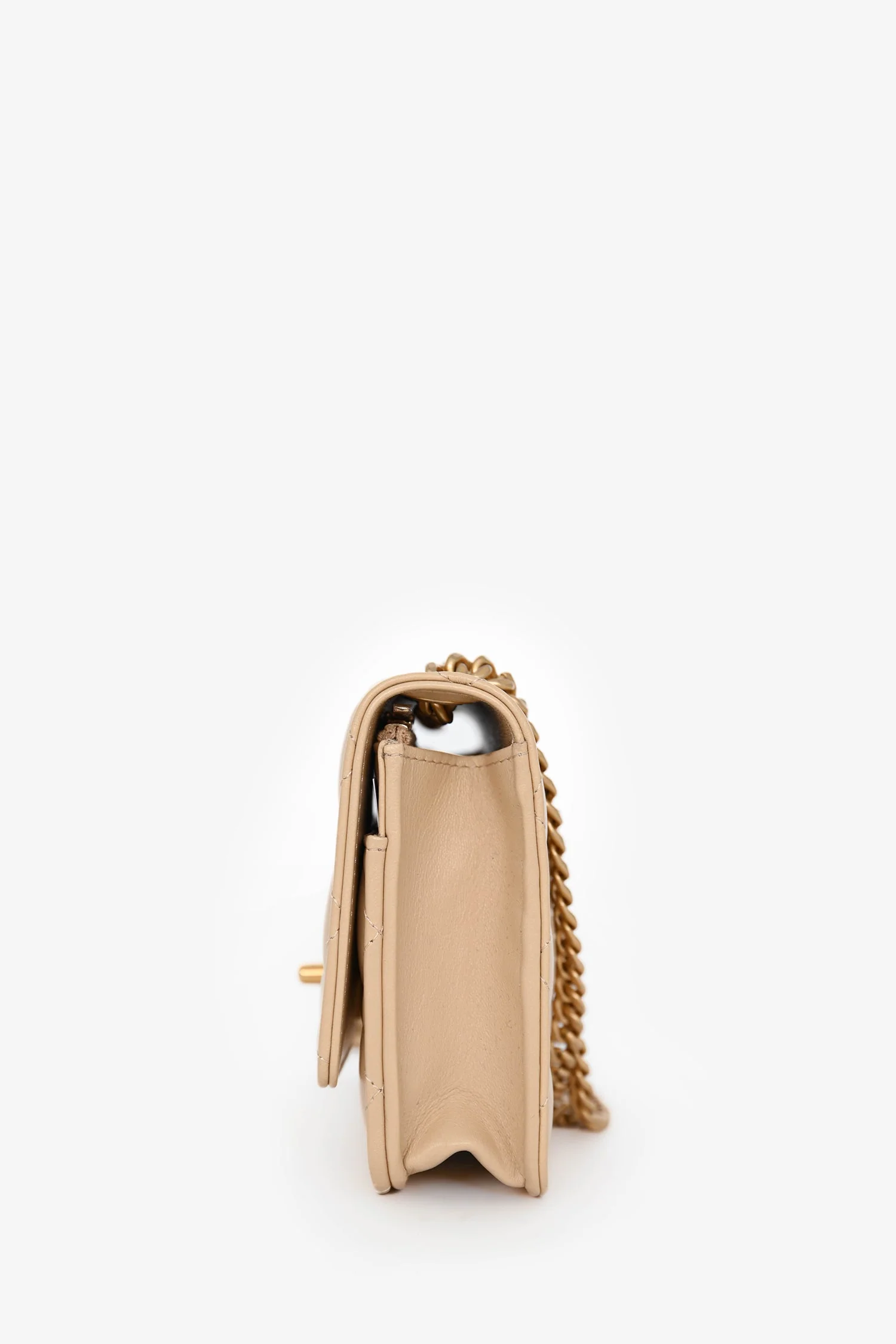 Chanel™ Beige Lambskin Leather 'All Slide' Wallet on Chain - Image 4