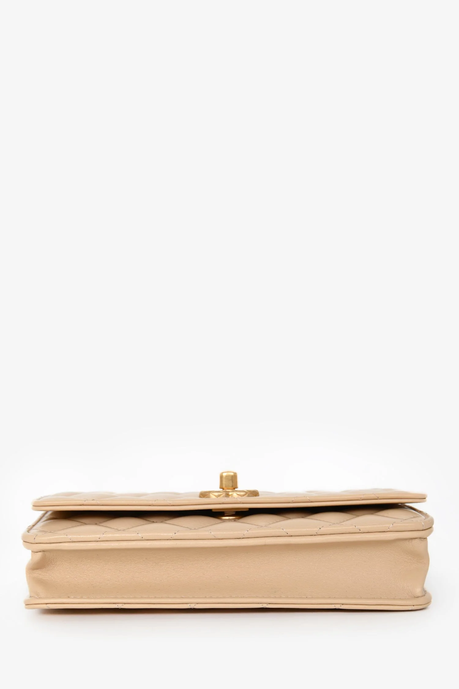 Chanel™ Beige Lambskin Leather 'All Slide' Wallet on Chain - Image 5