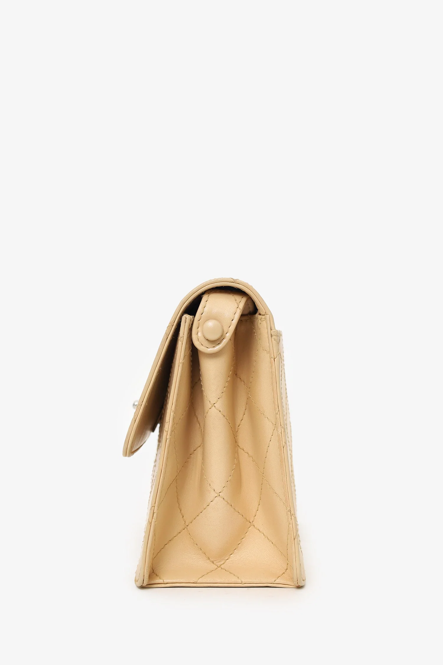 Pre-Loved Chanel™ Beige Quilted CC Shoulder Bag - Image 5