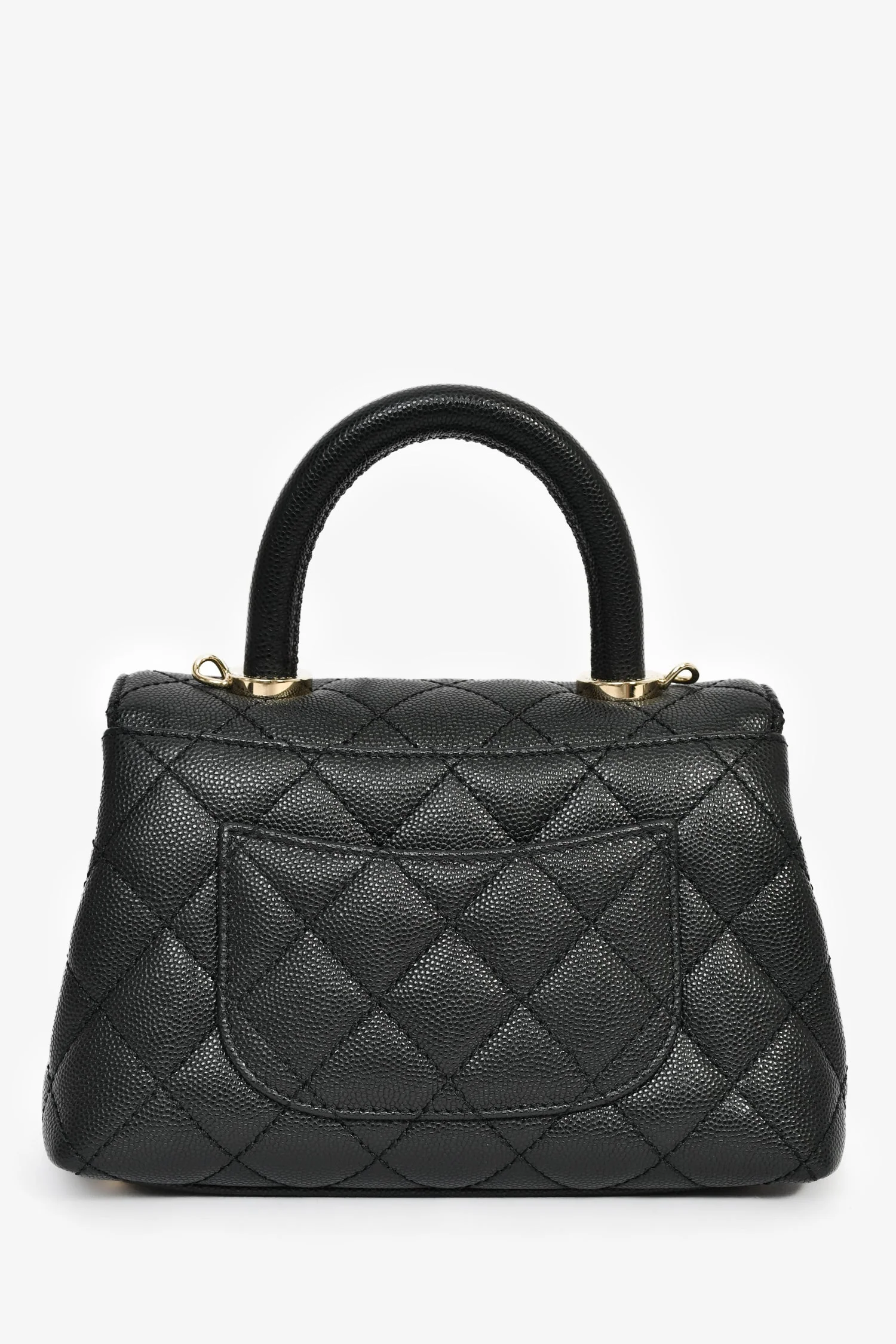 Pre-Loved Chanel™ Black Caviar Extra Mini Coco Handle Flap Bag - Image 2