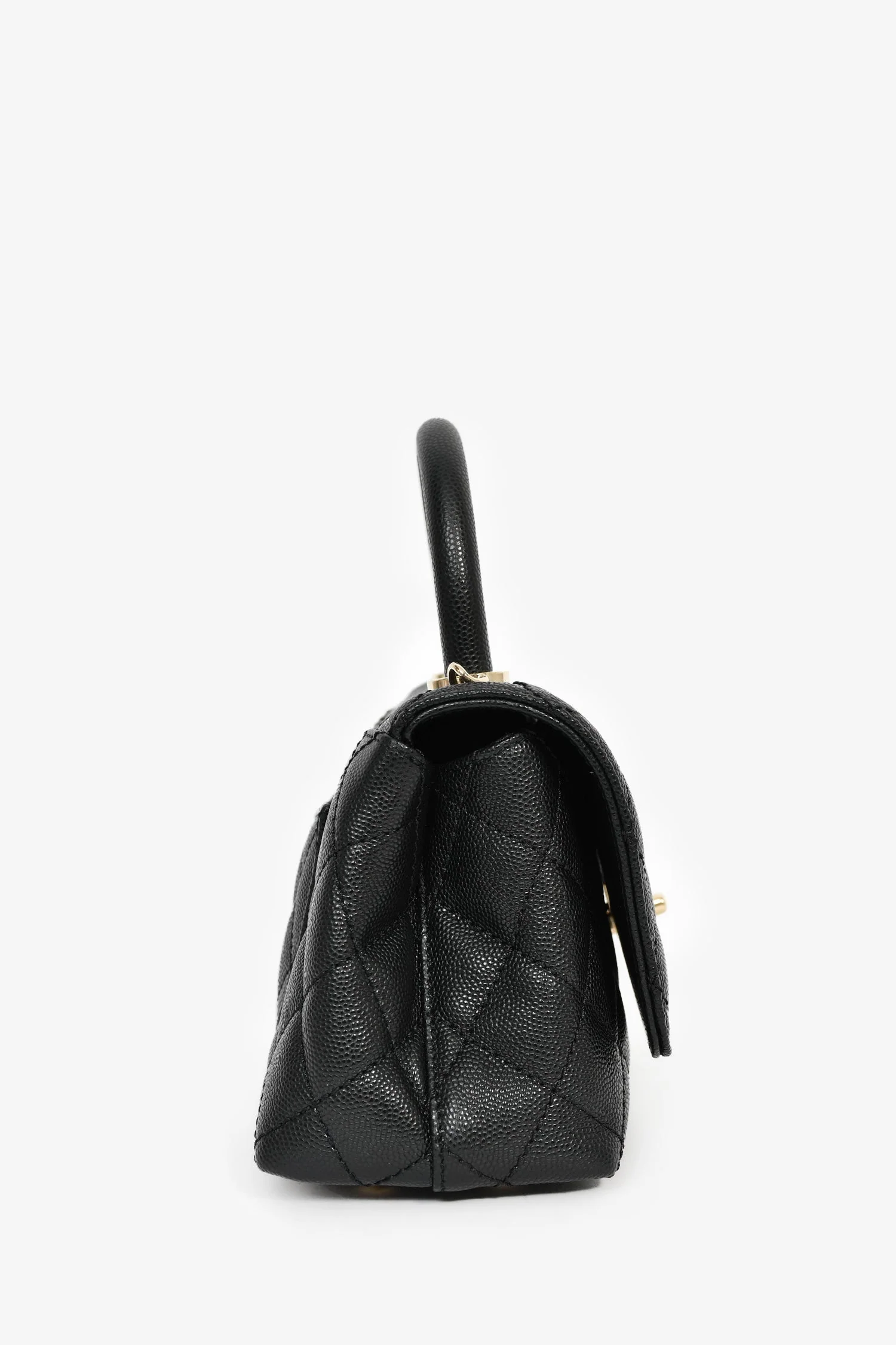 Pre-Loved Chanel™ Black Caviar Extra Mini Coco Handle Flap Bag - Image 3
